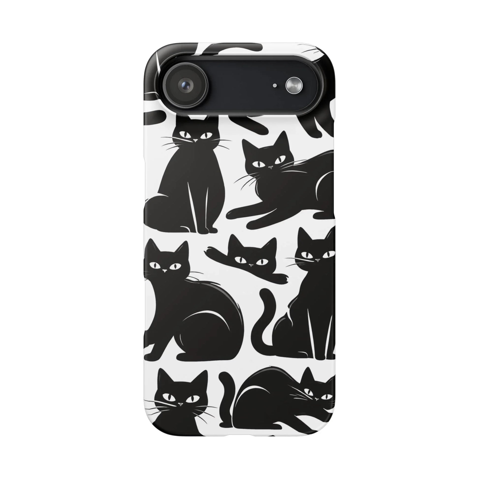 Black Cats Phone Case for iPhone 11-17 and Galaxy S20-S25 - KARARMDESIGN