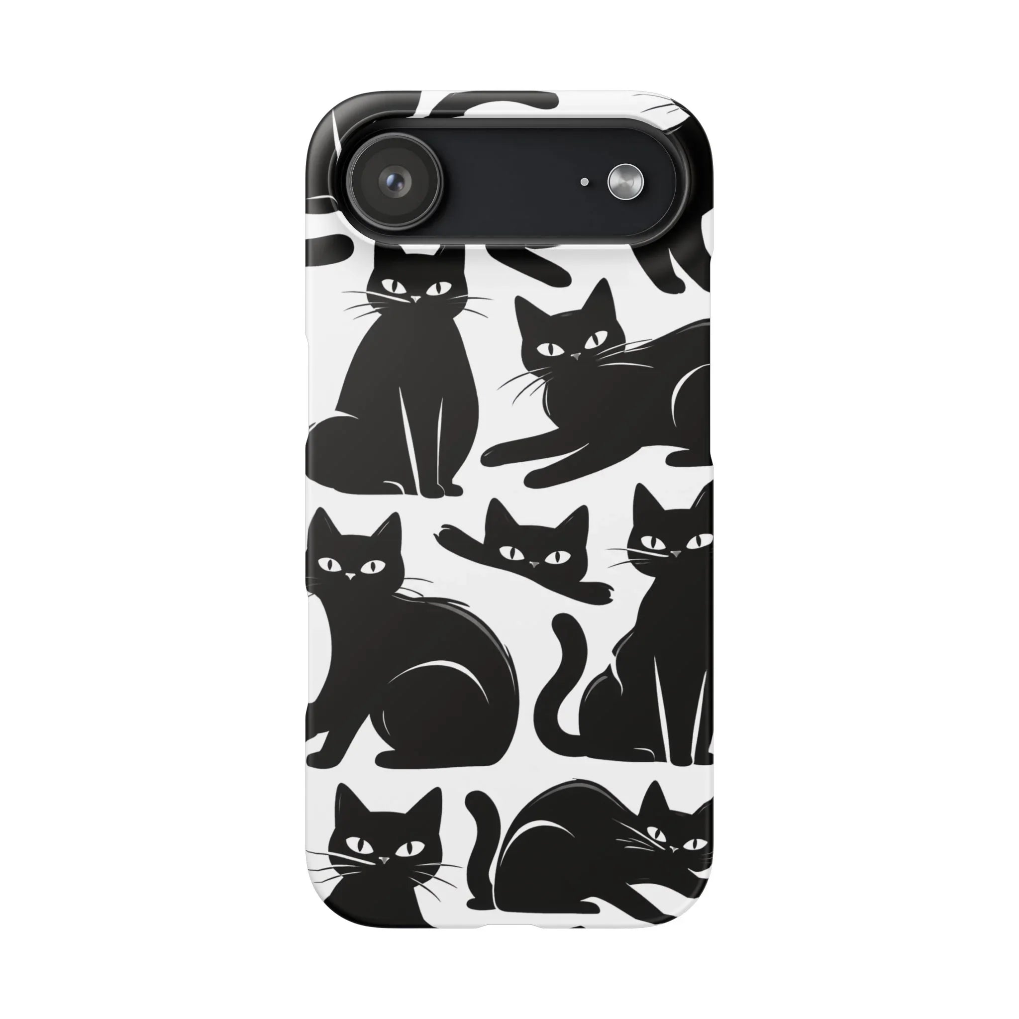Black Cats Phone Case for iPhone 11-17 and Galaxy S20-S25 - KARARMDESIGN