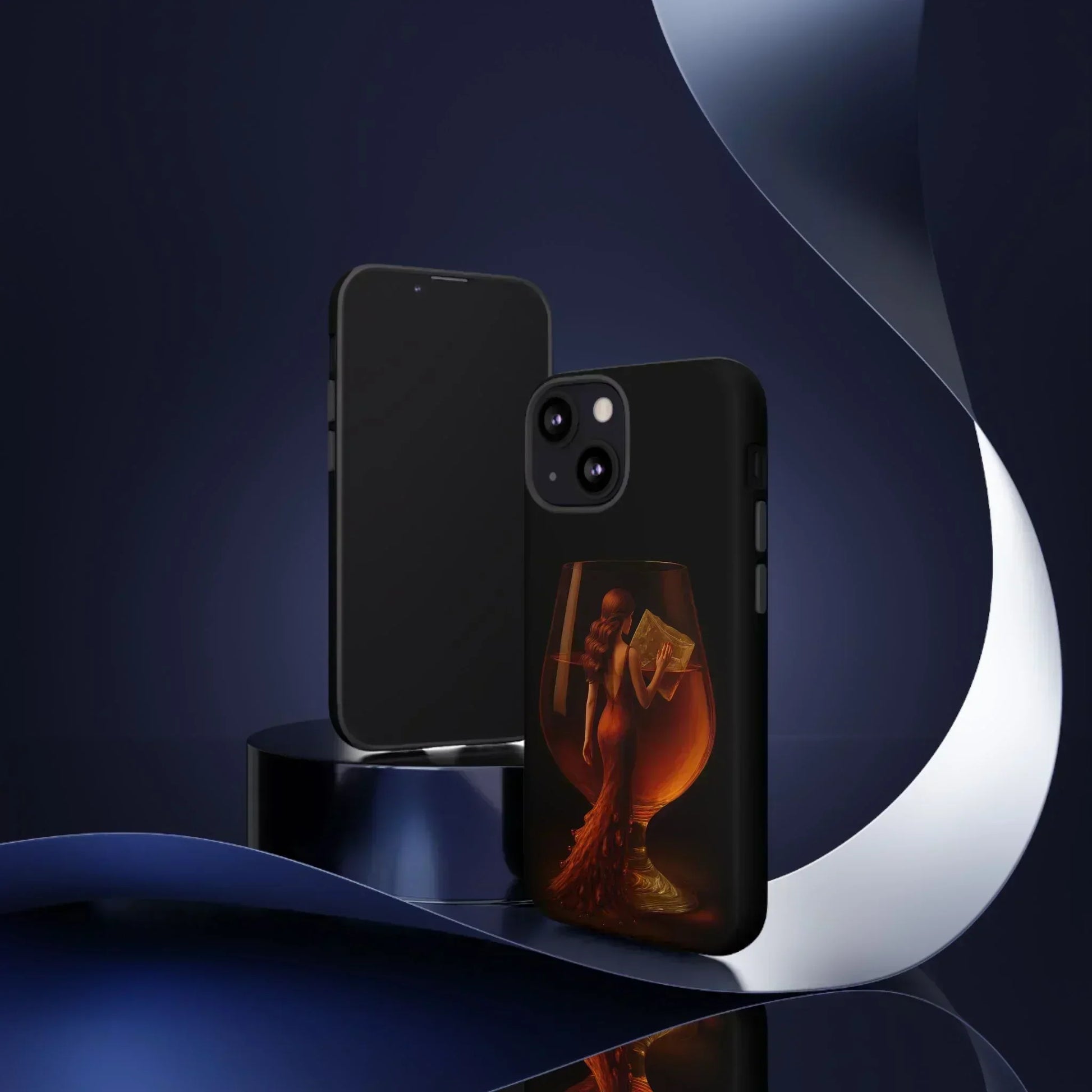 Elegant Midnight Lady Phone Case for iPhone 8-16 and Google Pixel up to 9 Models - KarArmDesign