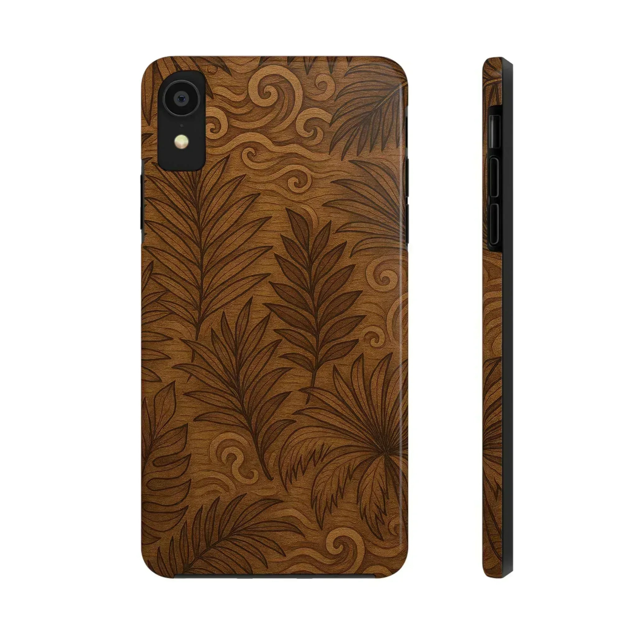 Wood Leaf Armor Phone Case for iPhone and Galaxy - KARARMDESIGN