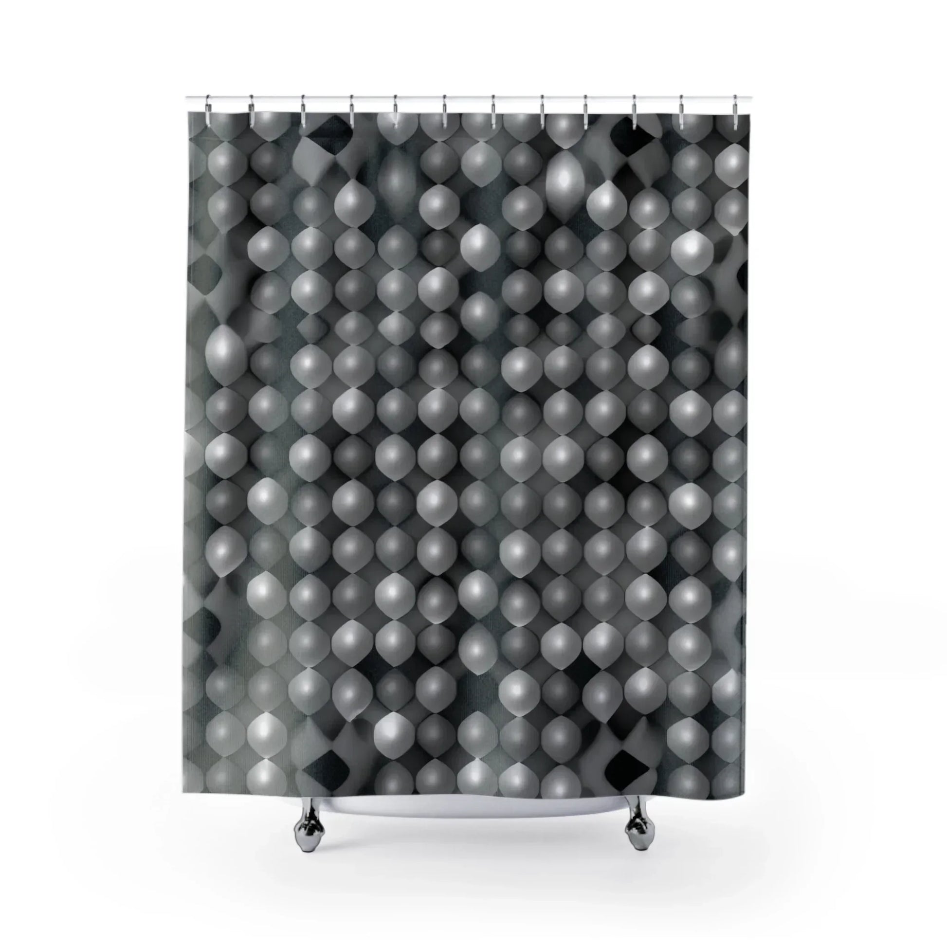 Modern Geometric Shower Curtain – 3D Patterned Design for Stylish Bathrooms - KarArmDesign