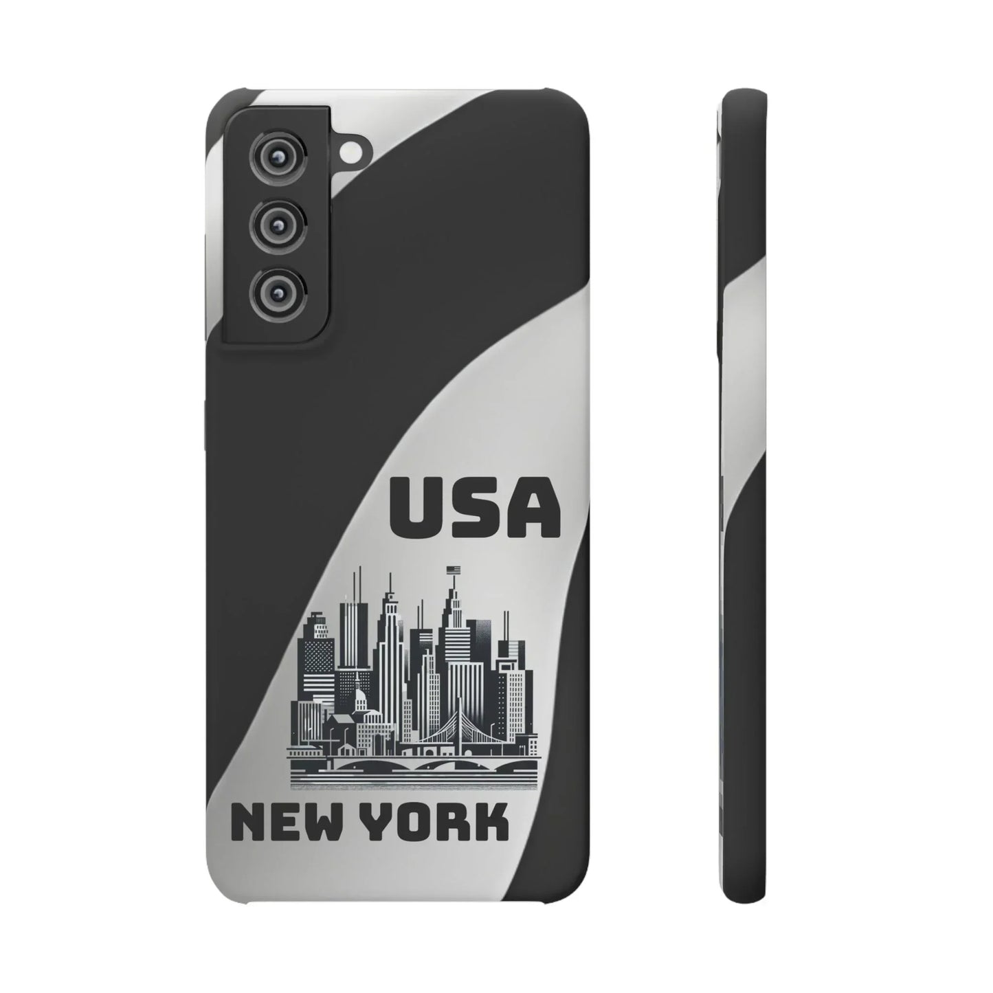Monochrome New York City Skyline Phone Case for iPhone, Galaxy & Pixel - KarArmDesign