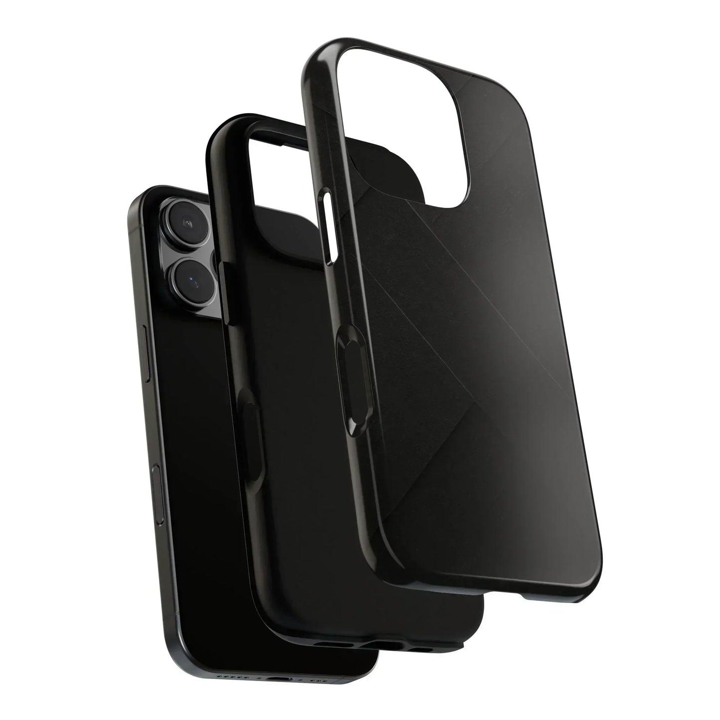 Matte Black Diagonal Line Phone Case for iPhone 8-16 and Galaxy S10-S25 Models - KarArmDesign