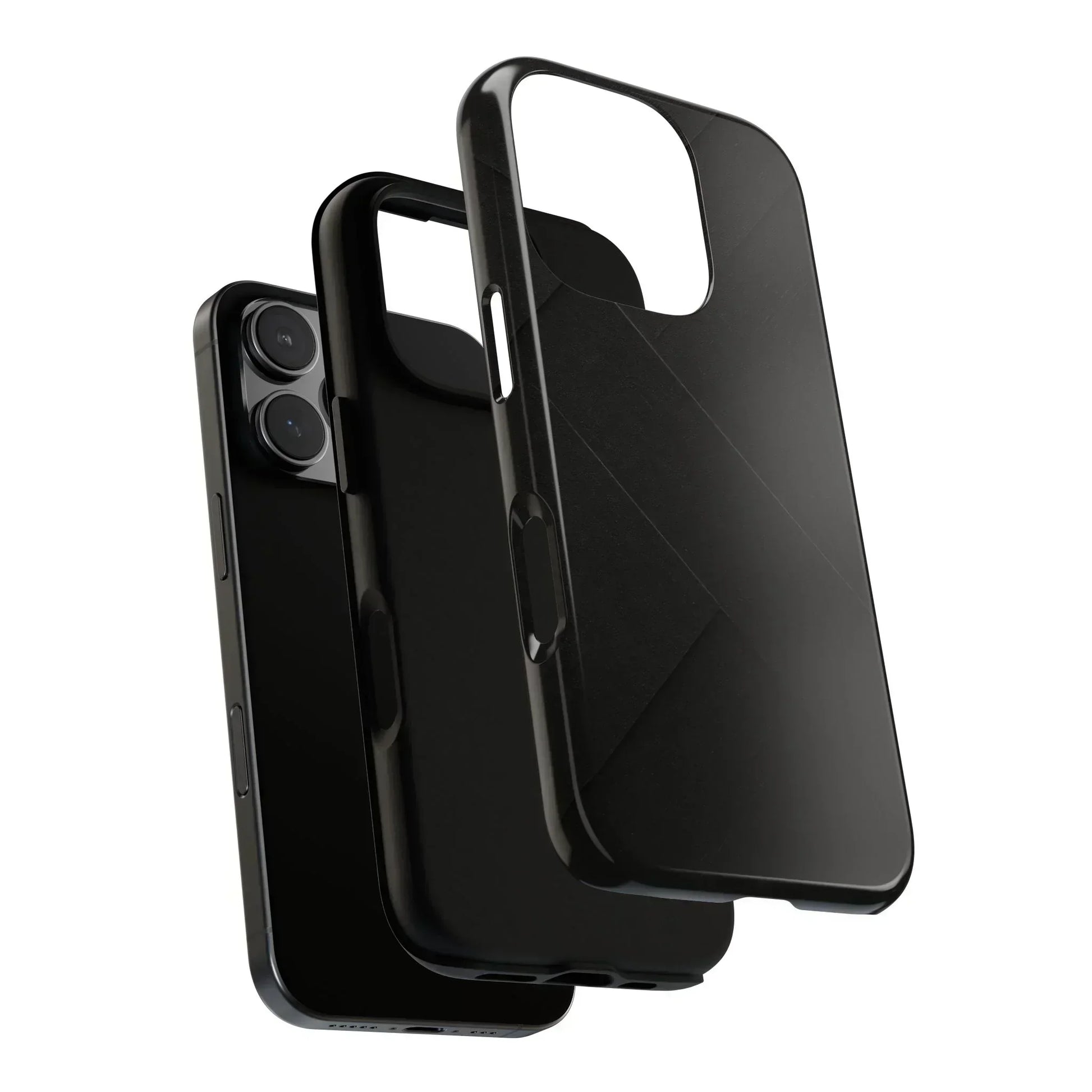Matte Black Diagonal Line Phone Case for iPhone 8-16 and Galaxy S10-S25 Models - KarArmDesign
