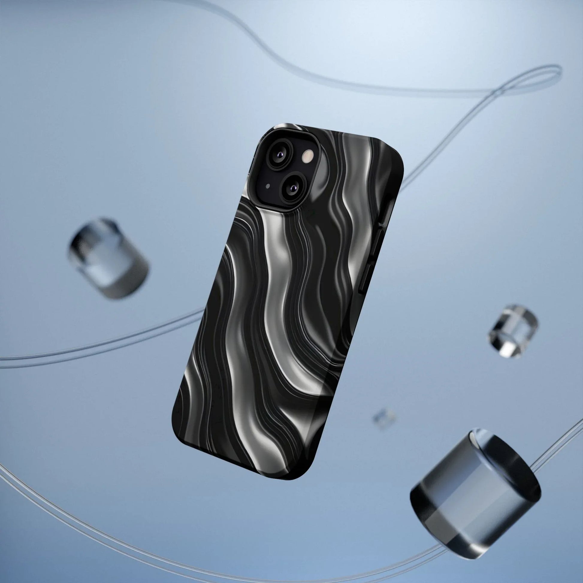 Wavy Illusion Marble Phone Case for iPhone 13-17 - KARARMDESIGN