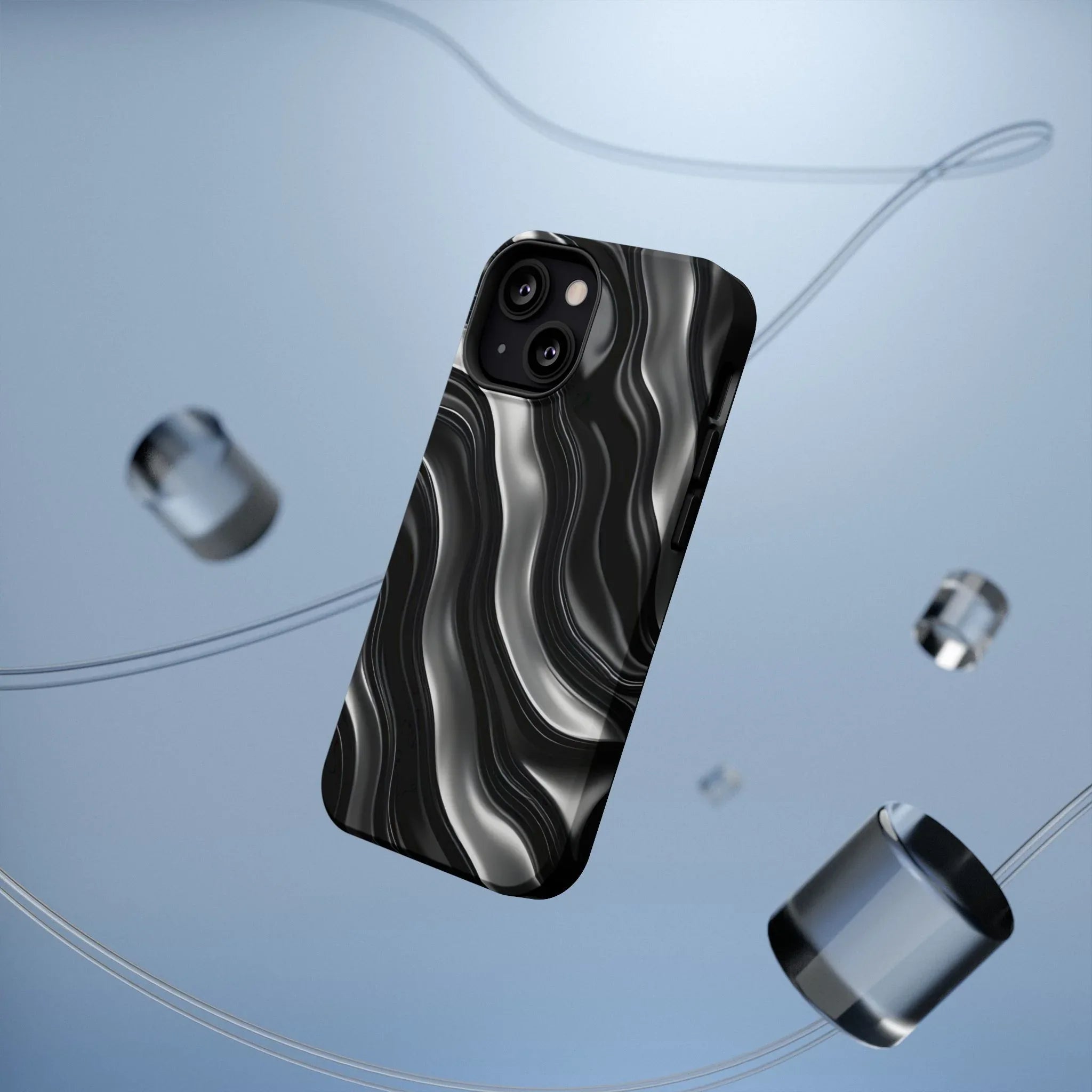 Wavy Illusion Marble Phone Case for iPhone 13-17 - KARARMDESIGN