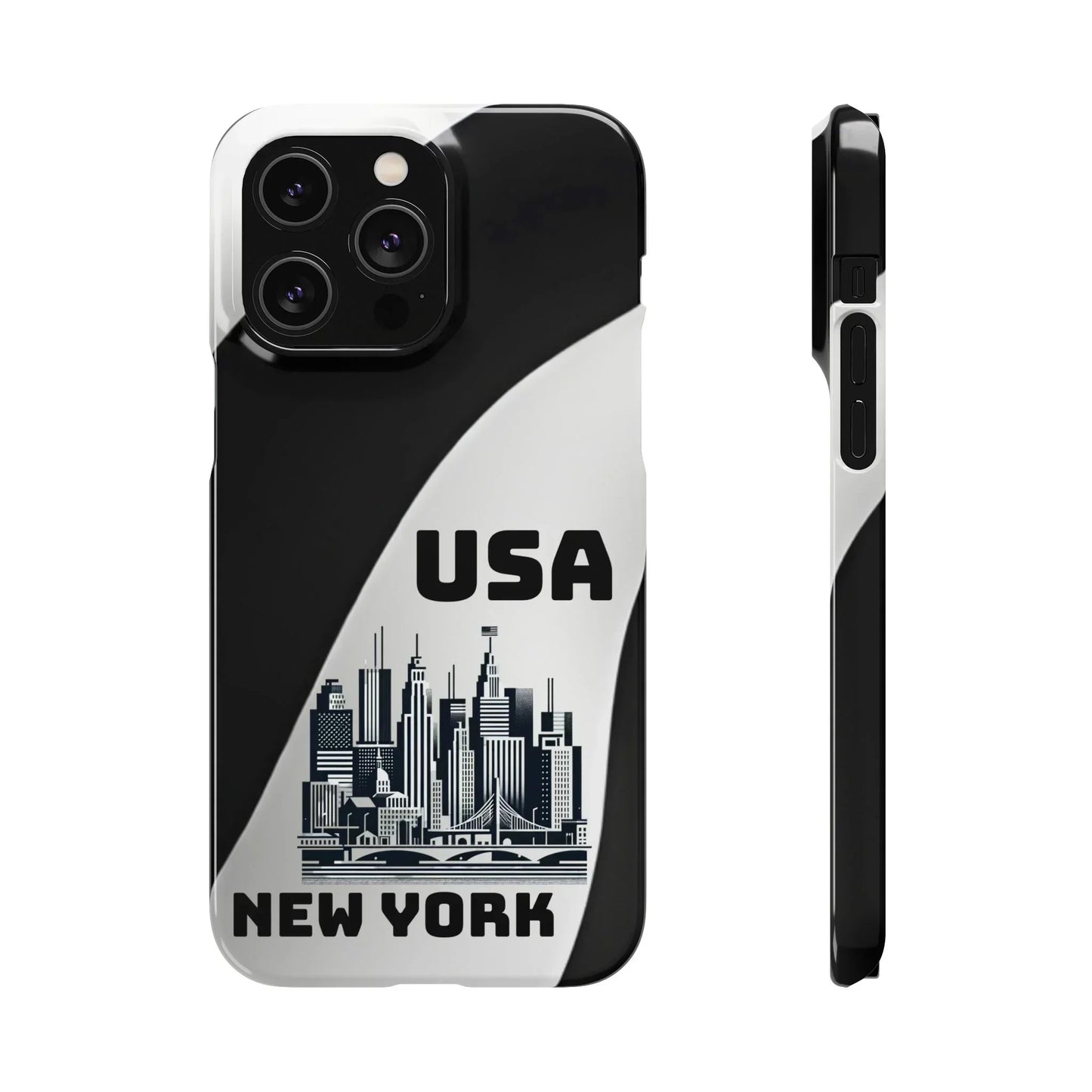 Monochrome New York City Skyline Phone Case for iPhone, Galaxy & Pixel - KarArmDesign
