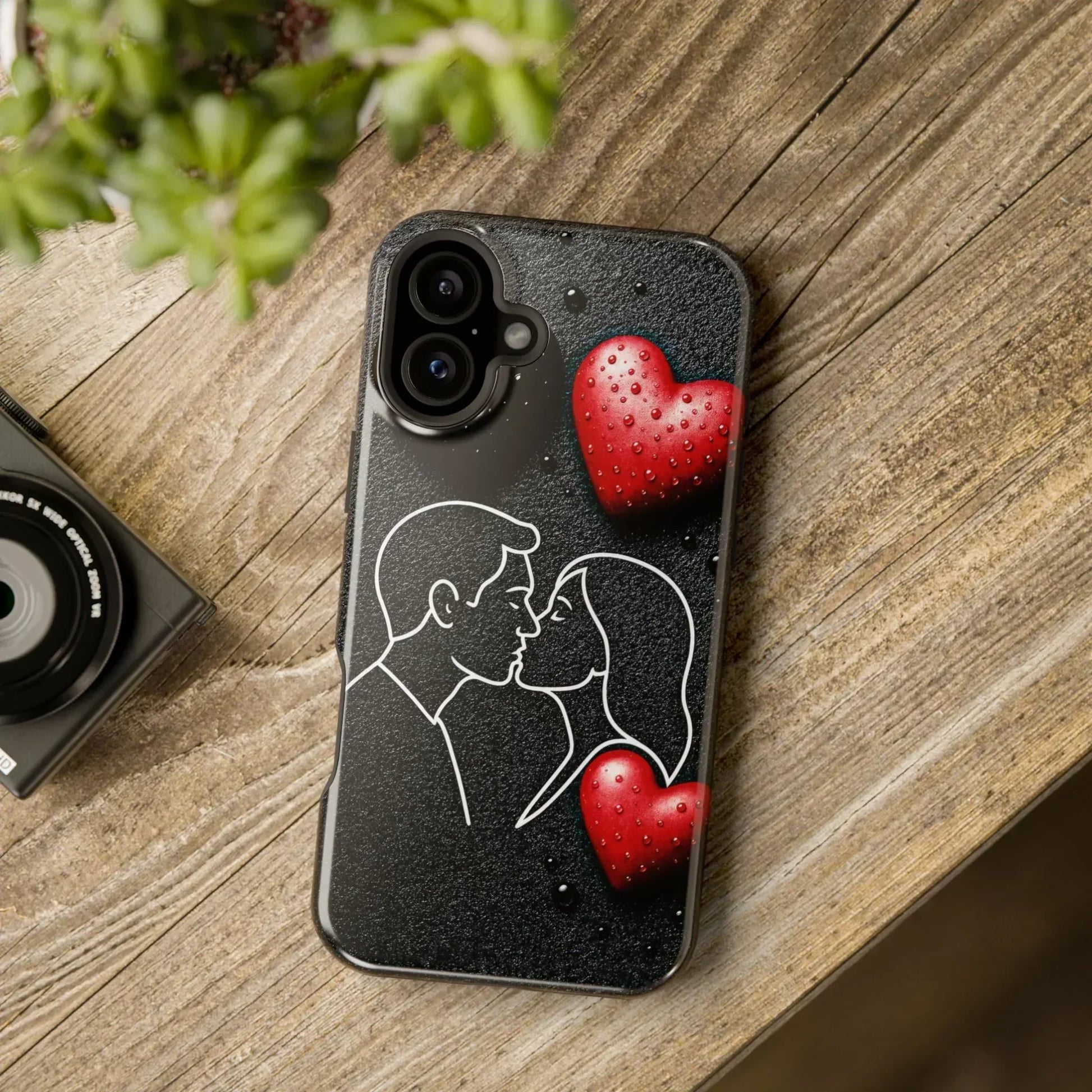 Midnight Kiss Phone Case for iPhone 13-16 Models - KarArmDesign