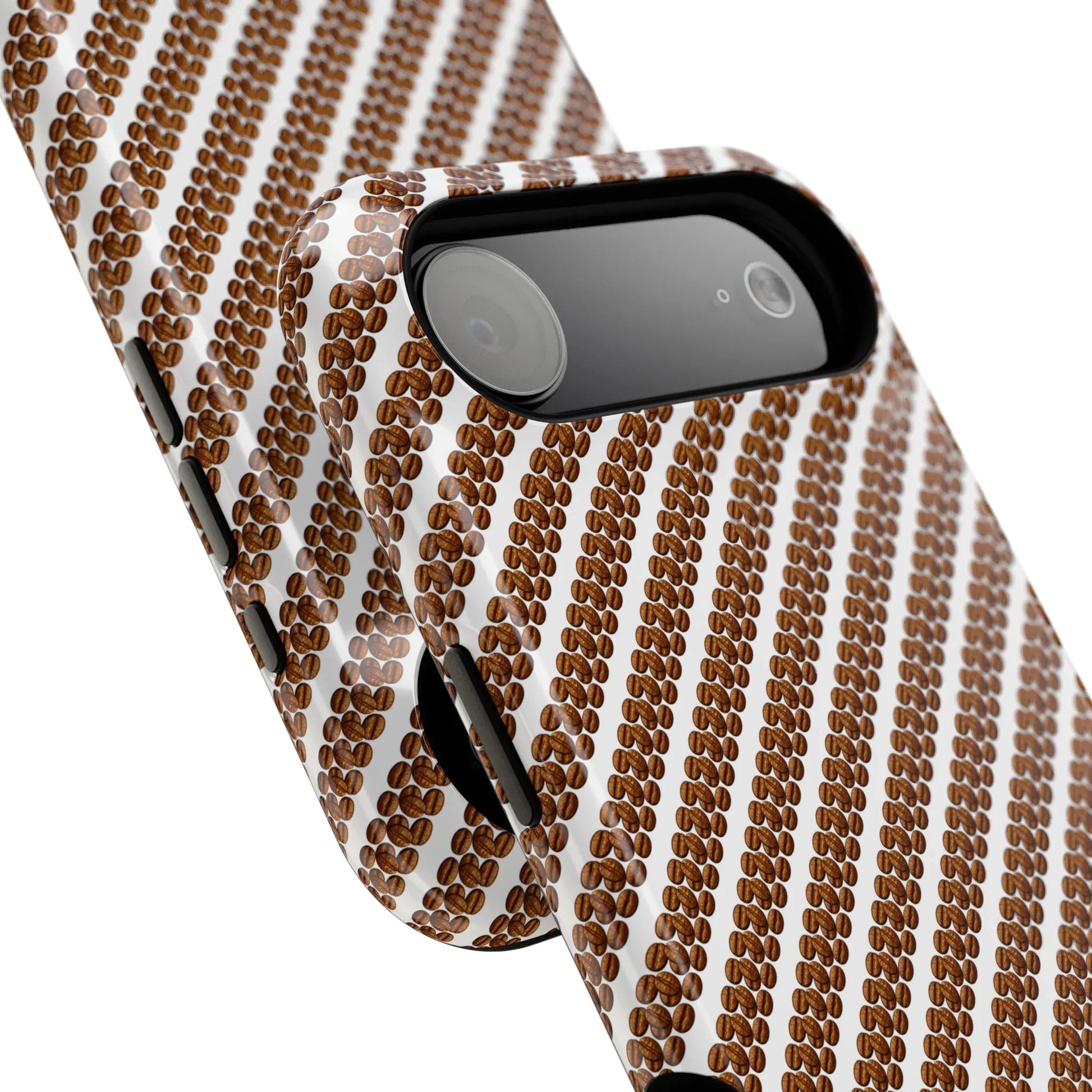 Stylish Coffee Pattern Phone Case for iPhone 11–17 and Galaxy S21–S22 - KARARMDESIGN