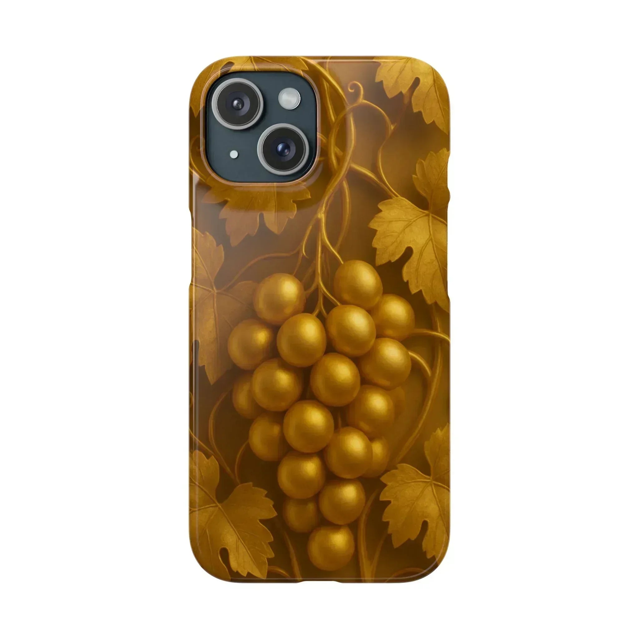 Golden Grapes Phone Case for iPhone 8–16 - KARARMDESIGN
