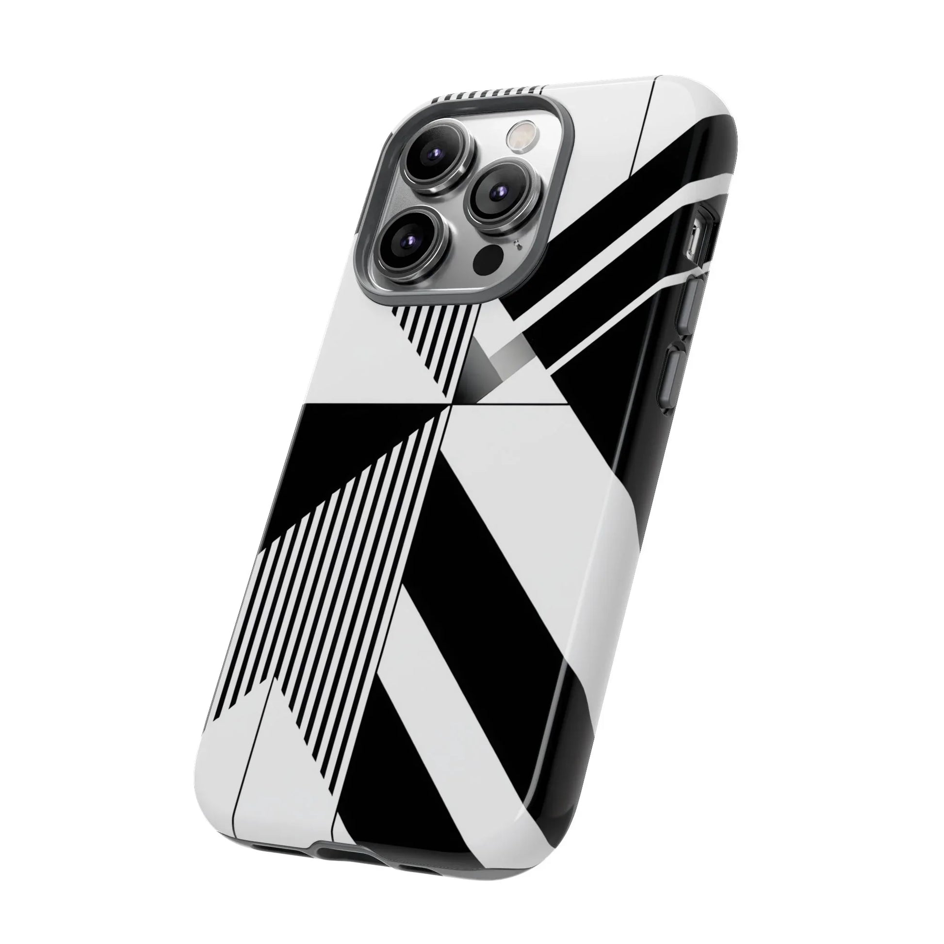 Monochrome Tough Phone Case for iPhone 11-16 and Galaxy S20–S25 - KARARMDESIGN