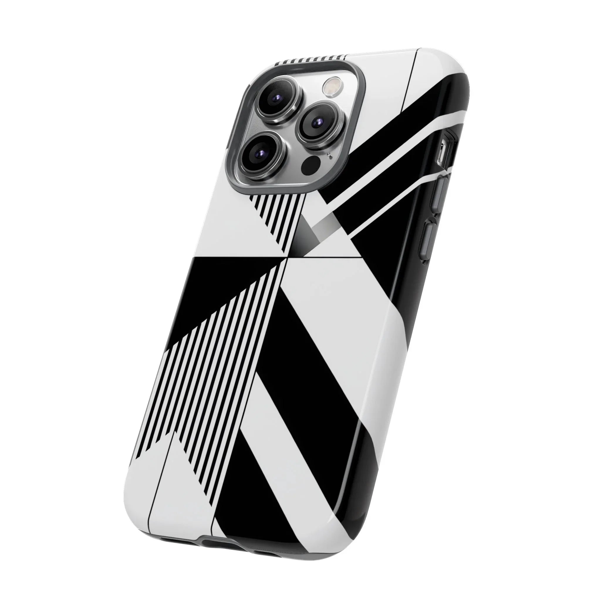 Monochrome Tough Phone Case for iPhone 11-16 and Galaxy S20–S25 - KARARMDESIGN