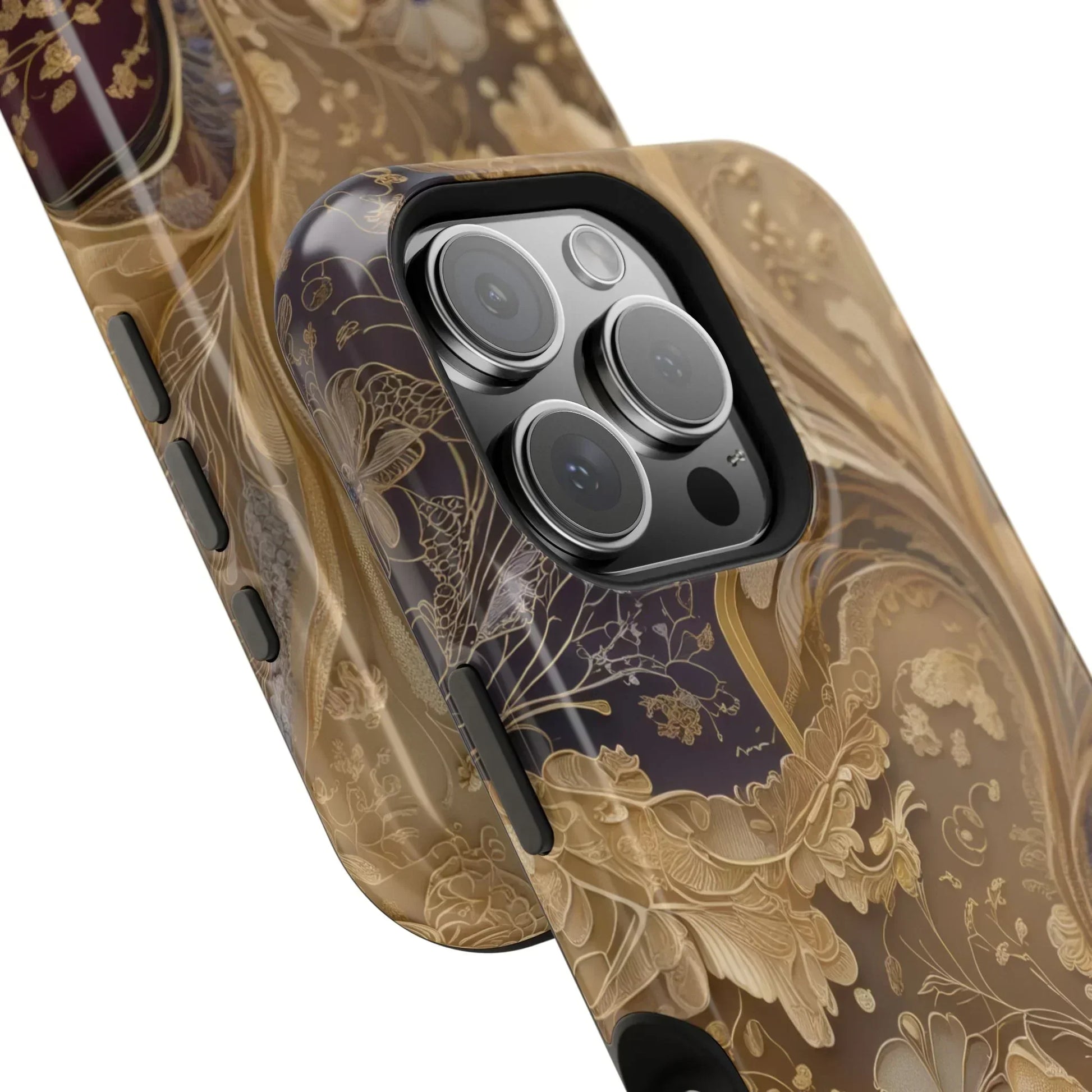 Botanical Luxury Design Impact-Resistant Phone Case for iPhone 12-16 and Galaxy S21-S22 Models - KarArmDesign