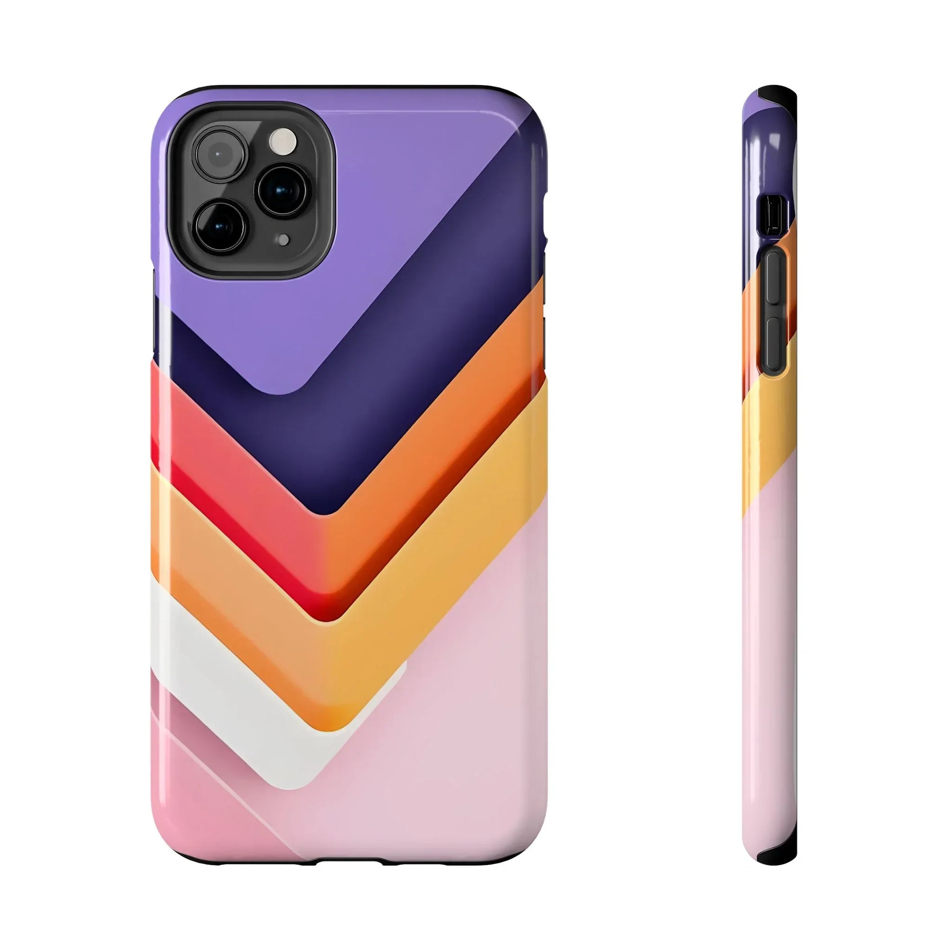 Vibrant Geometric Chevron Phone Case for iPhone and Galaxy - KARARMDESIGN
