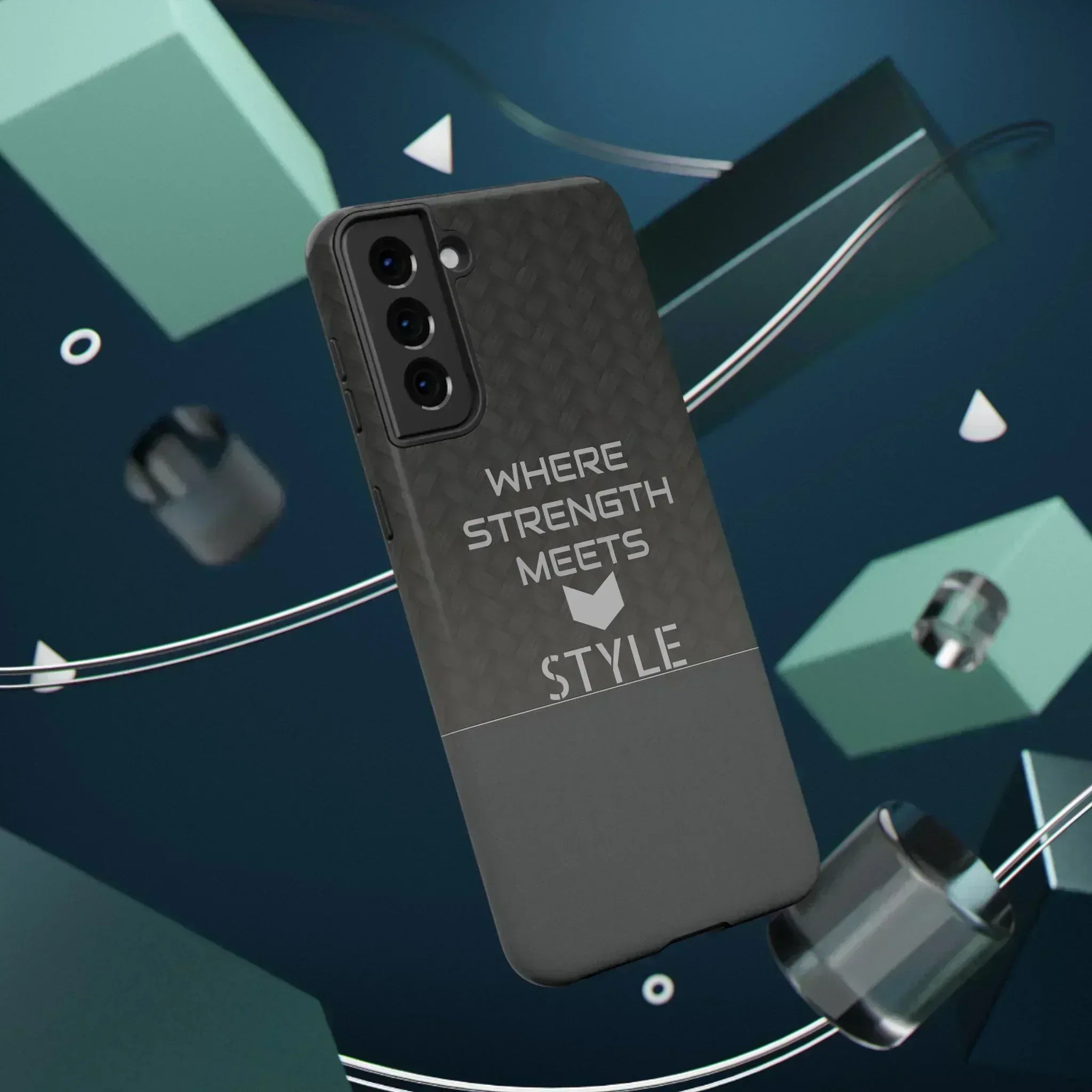 Gray Carbon Phone Case for iPhone 12-16 and Galaxy S21-S22 - KARARMDESIGN