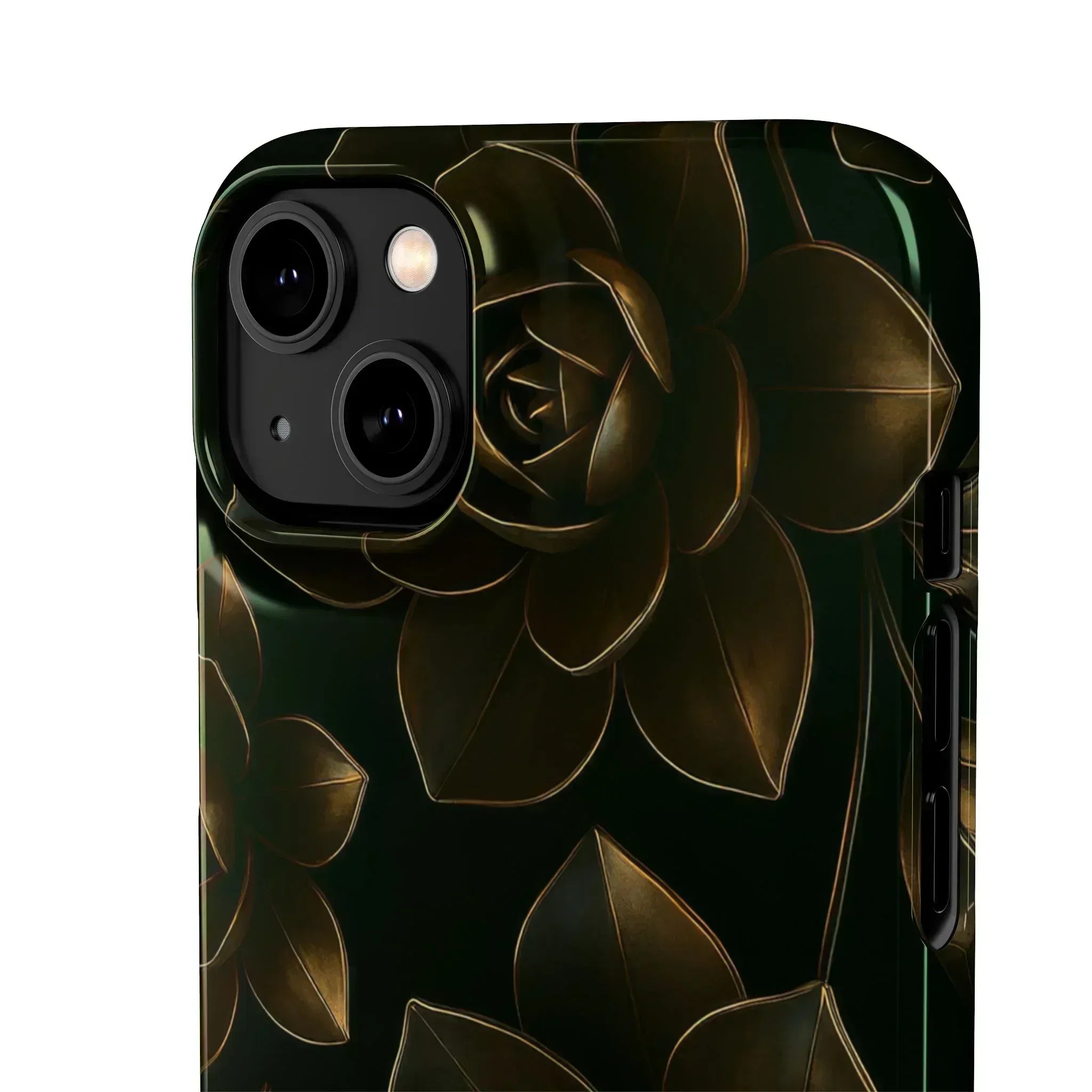 Metal Flower Phone Case for iPhone 8-16 and Galaxy S20-S24 - KARARMDESIGN