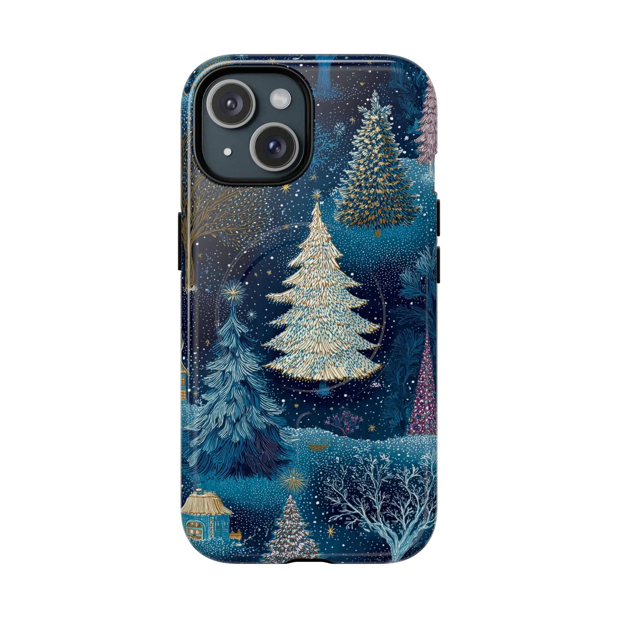 Midnight Sparkle Forest Phone Case for iPhone 13-17 - KARARMDESIGN