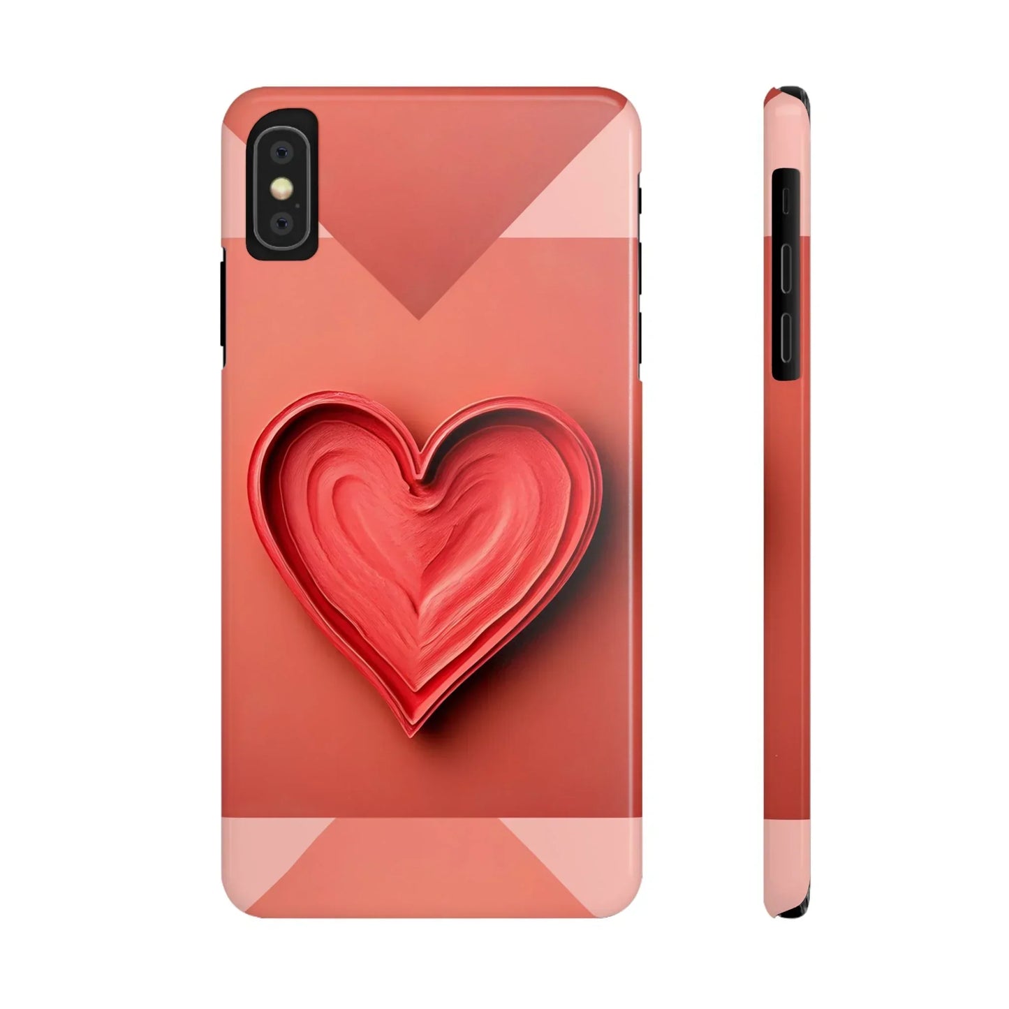 Heart Design Phone Case for iPhone X to 16 Series - KarArmDesign