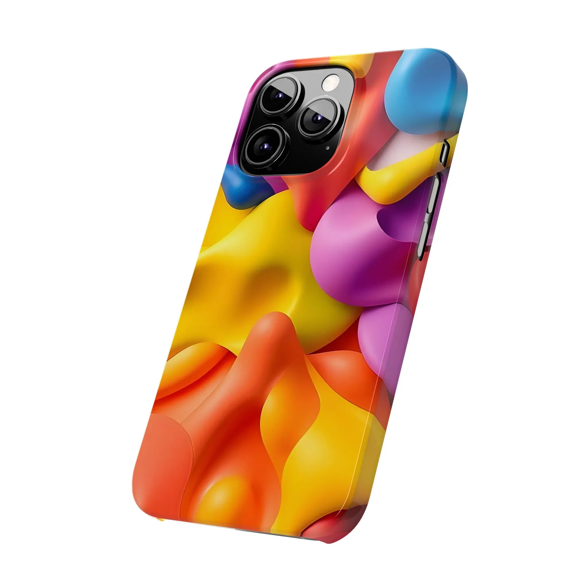 Vibrant Abstract Color Phone Case for iPhone 11-16 - KARARMDESIGN