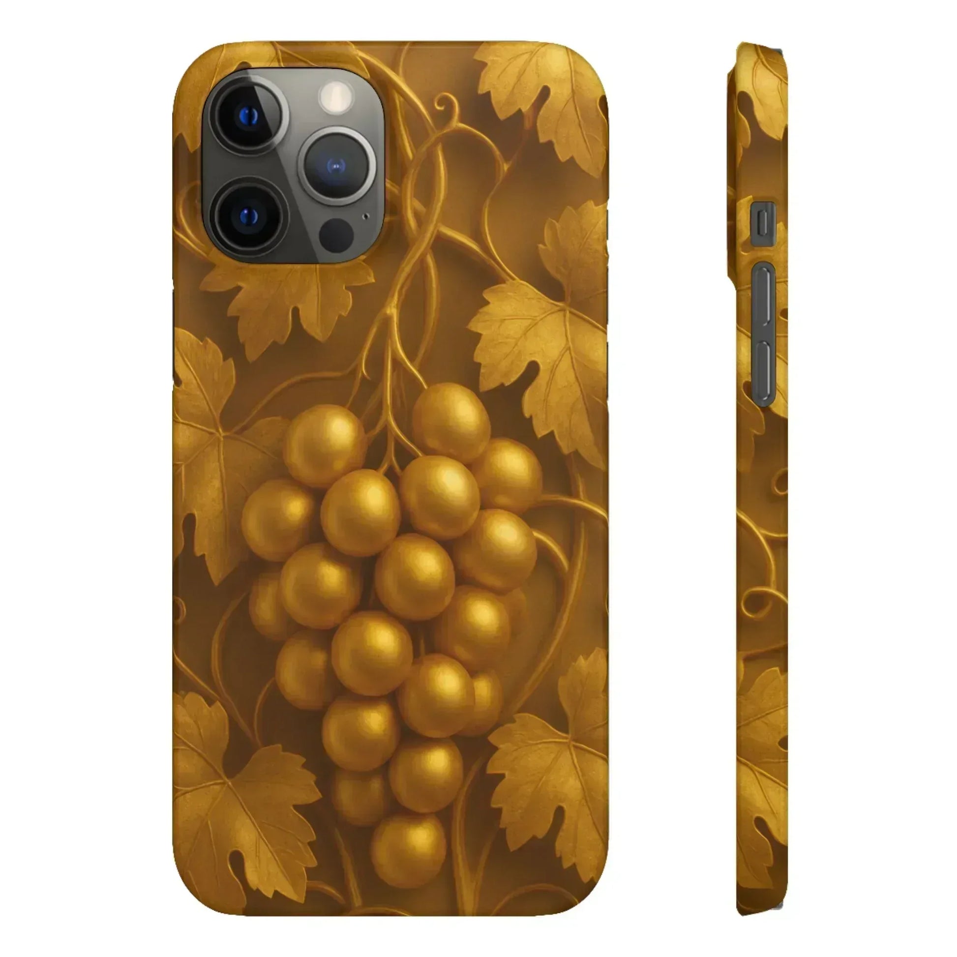 Golden Grapes Phone Case for iPhone 8–16 - KARARMDESIGN