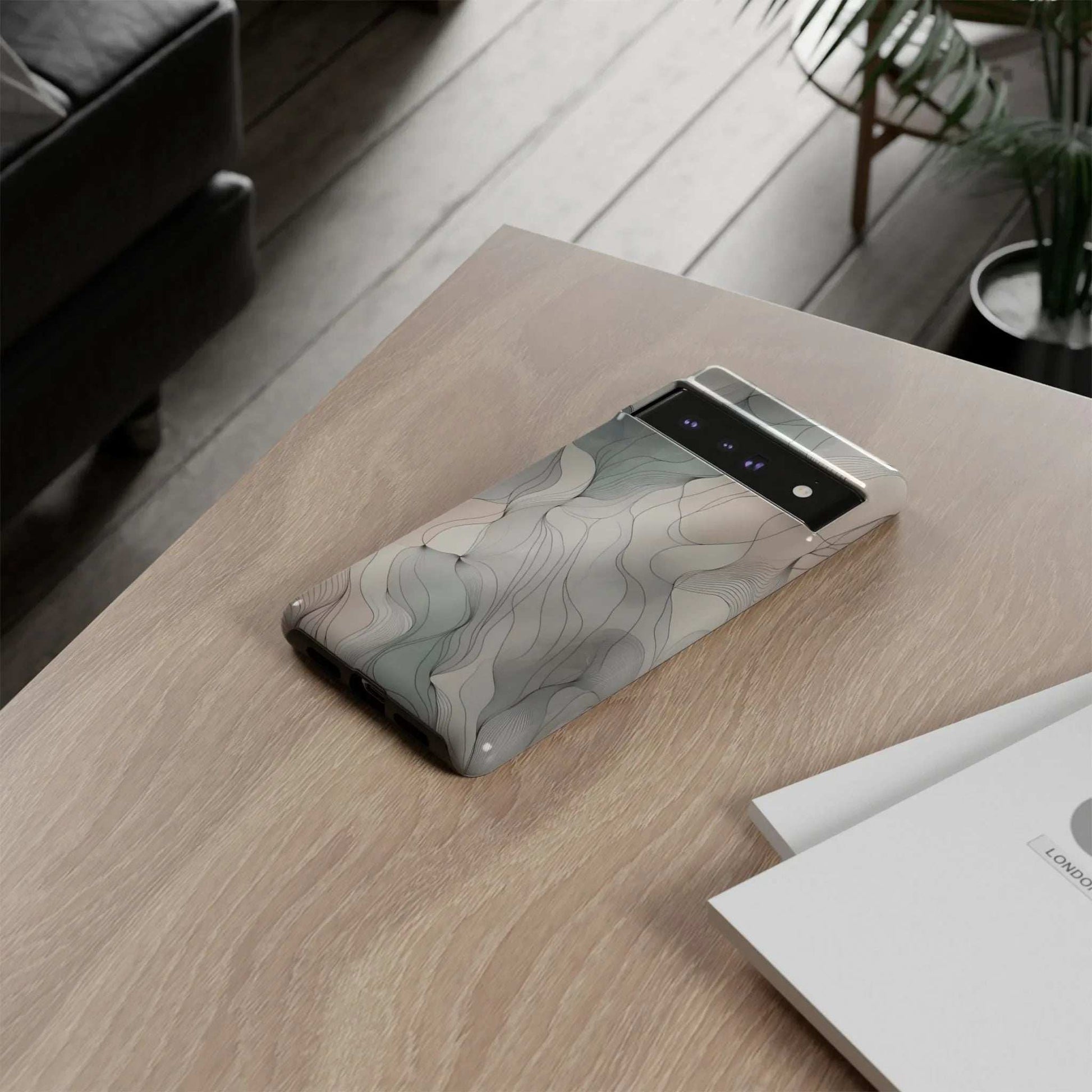 Pastel Wave Phone Case – Minimalist Design for iPhone & Pixel - KARARMDESIGN