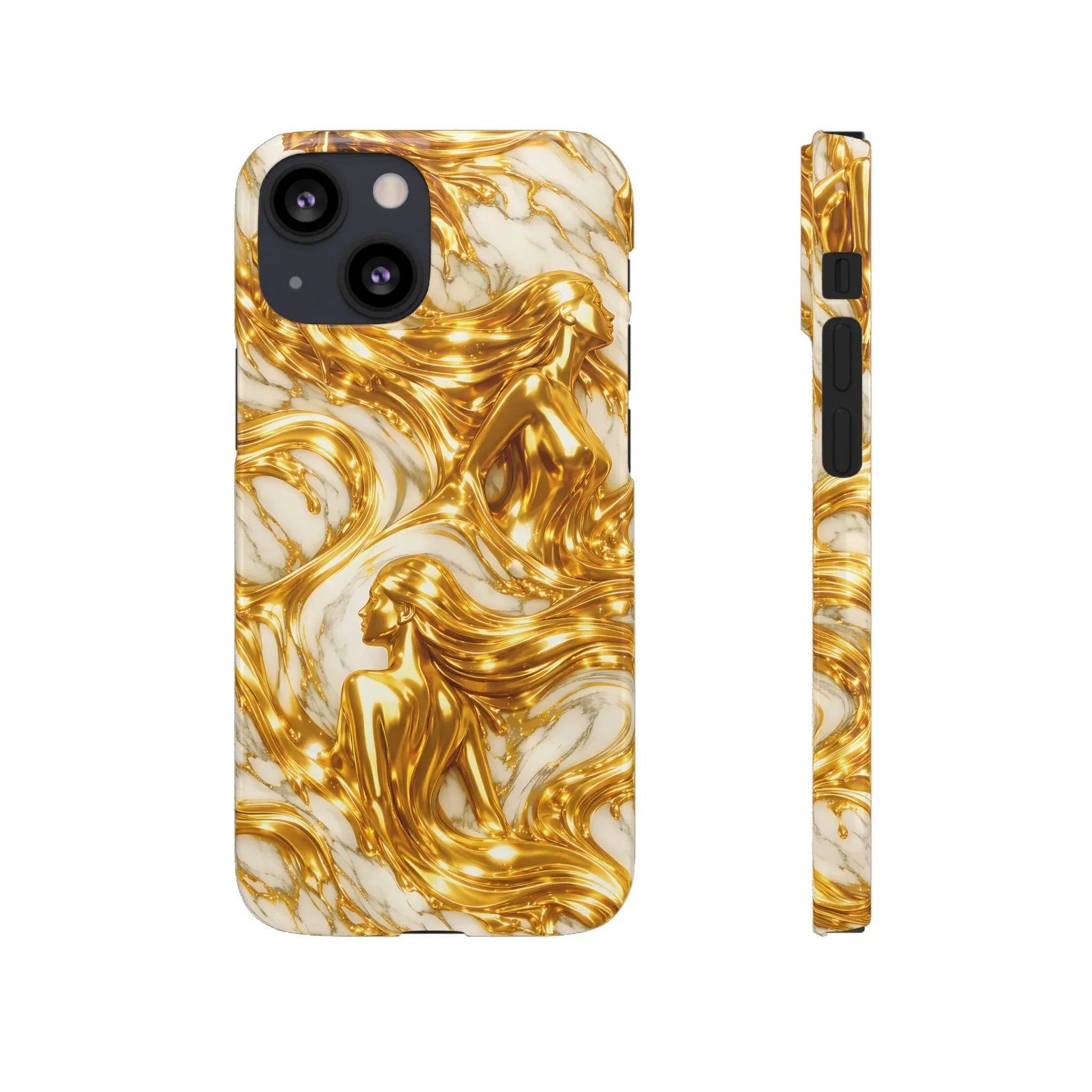 Divine Gold Woman Phone Case for iPhone 11-17 and Galaxy S21-S25 - KARARMDESIGN