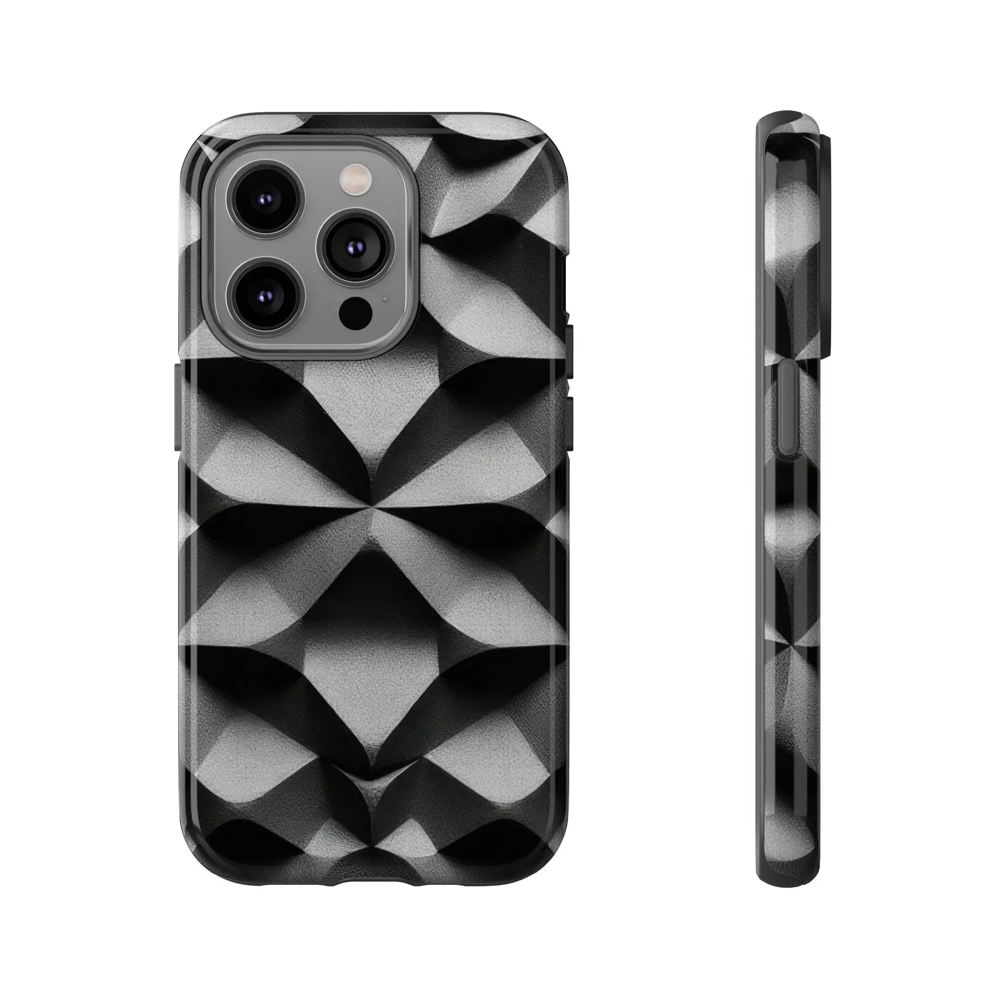 3D Geometric Phone Case for iPhone 8–17 - KARARMDESIGN