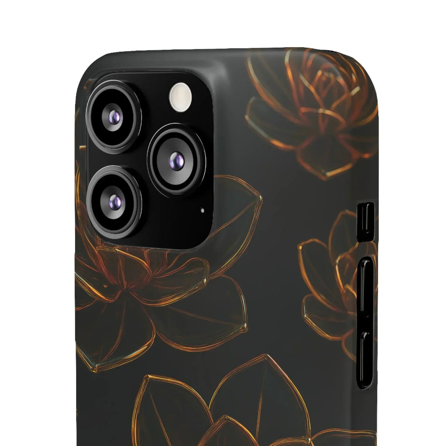 Glass Flower Phone Case for iPhone 7-16 and Galaxy S10-S24 Models