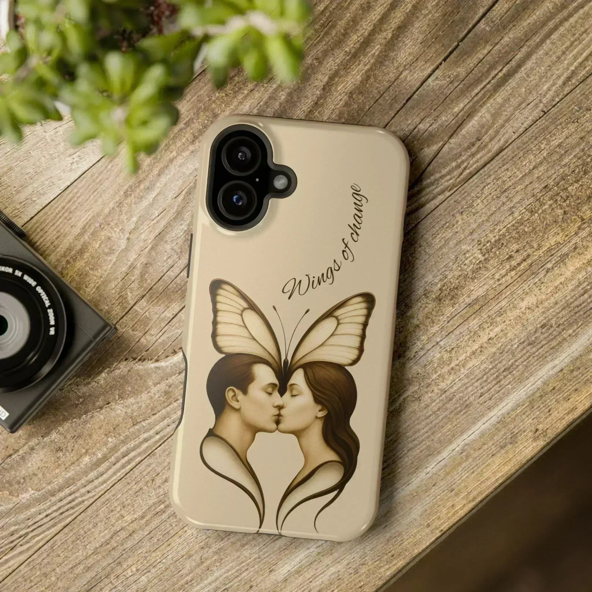 Romantic Butterfly Couple Phone Case for iPhone 12-16 and Galaxy S21-S22 - KARARMDESIGN