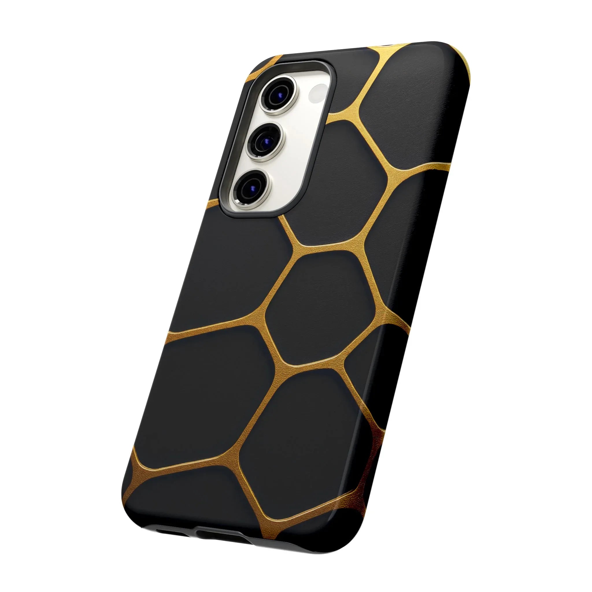 Golden Cellscape Phone Case for iPhone 8-17 and Galaxy S20-S25 - KARARMDESIGN