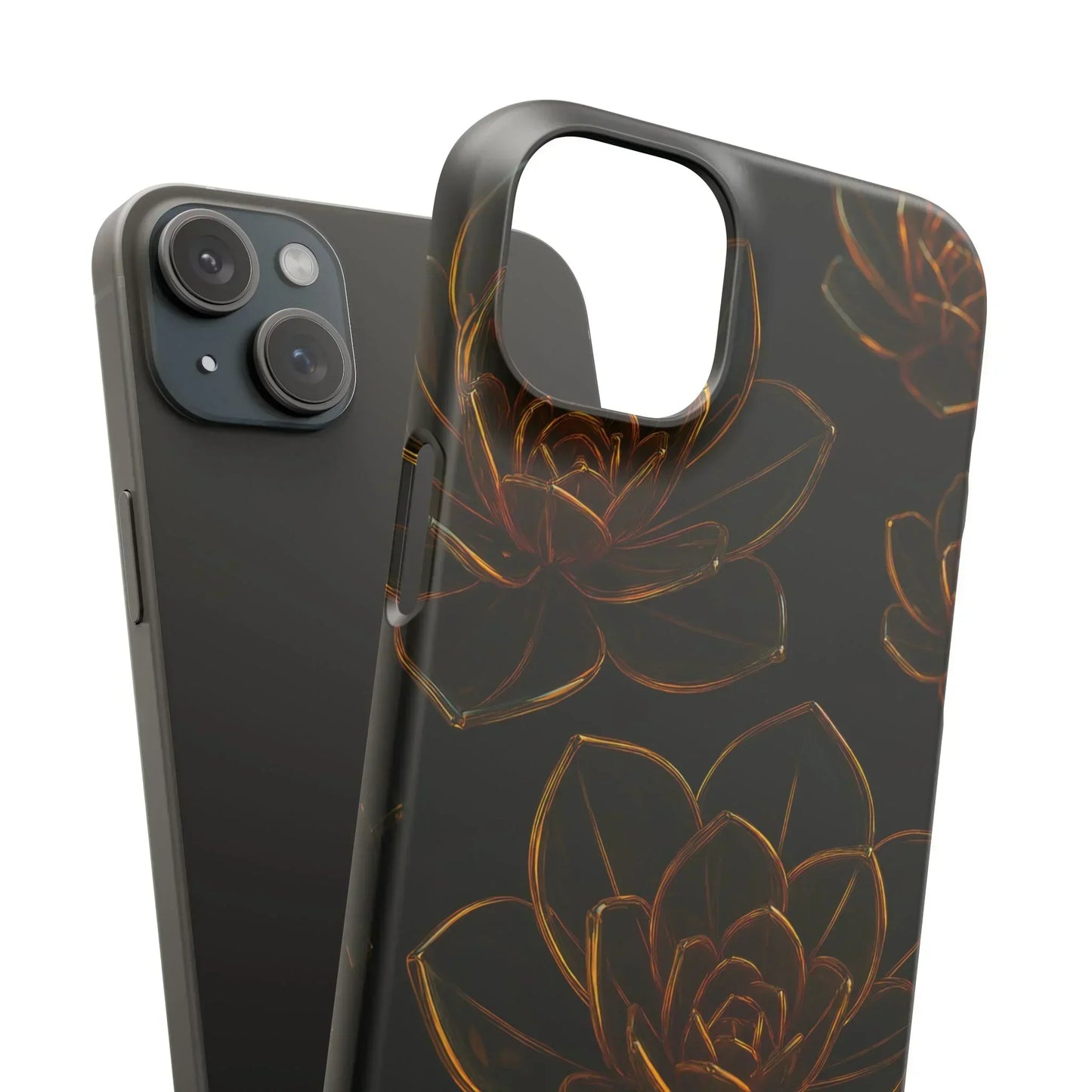 Glass Flower Phone Case for iPhone 7-16 and Galaxy S10-S24 Models