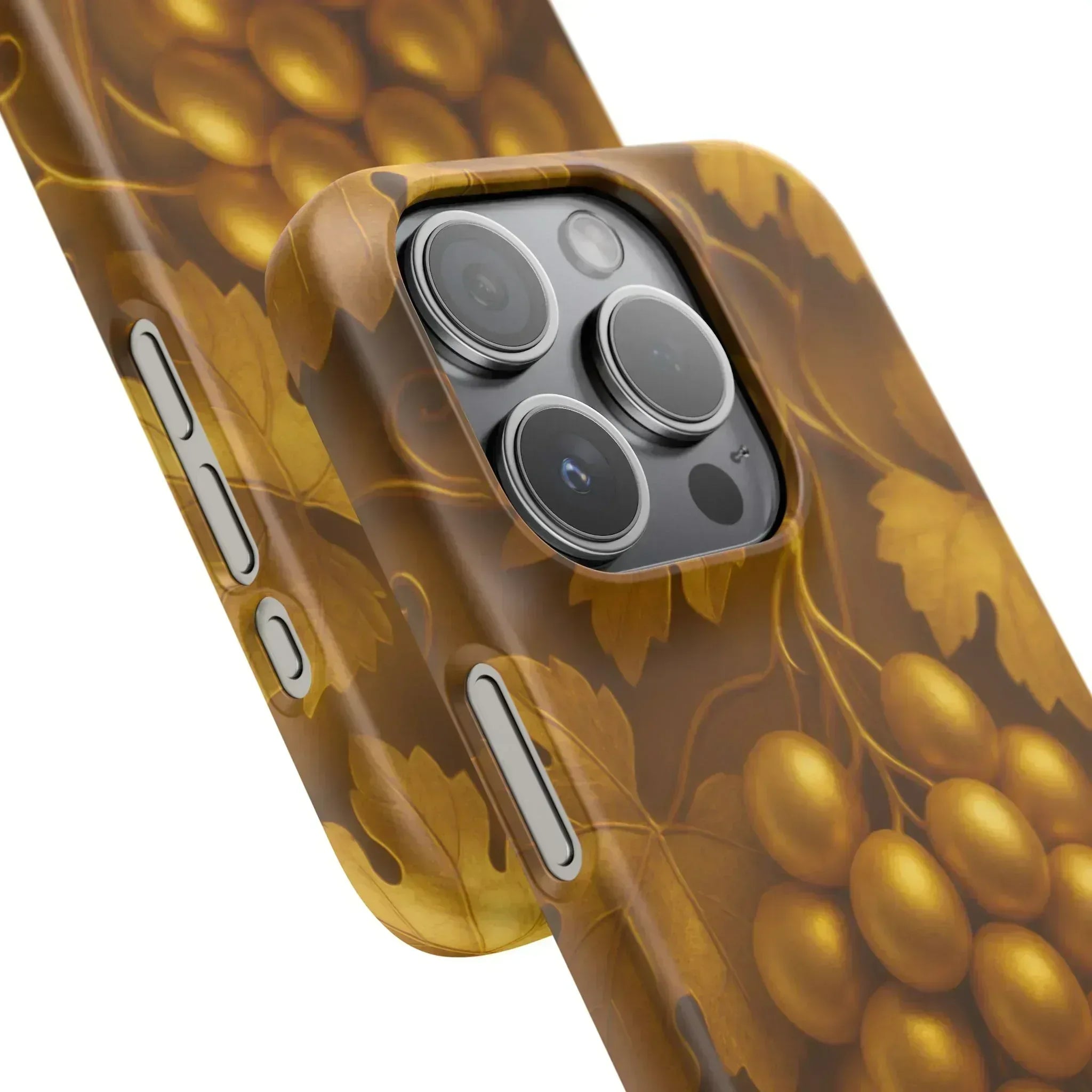 Golden Grapes Phone Case for iPhone 8–16 - KARARMDESIGN