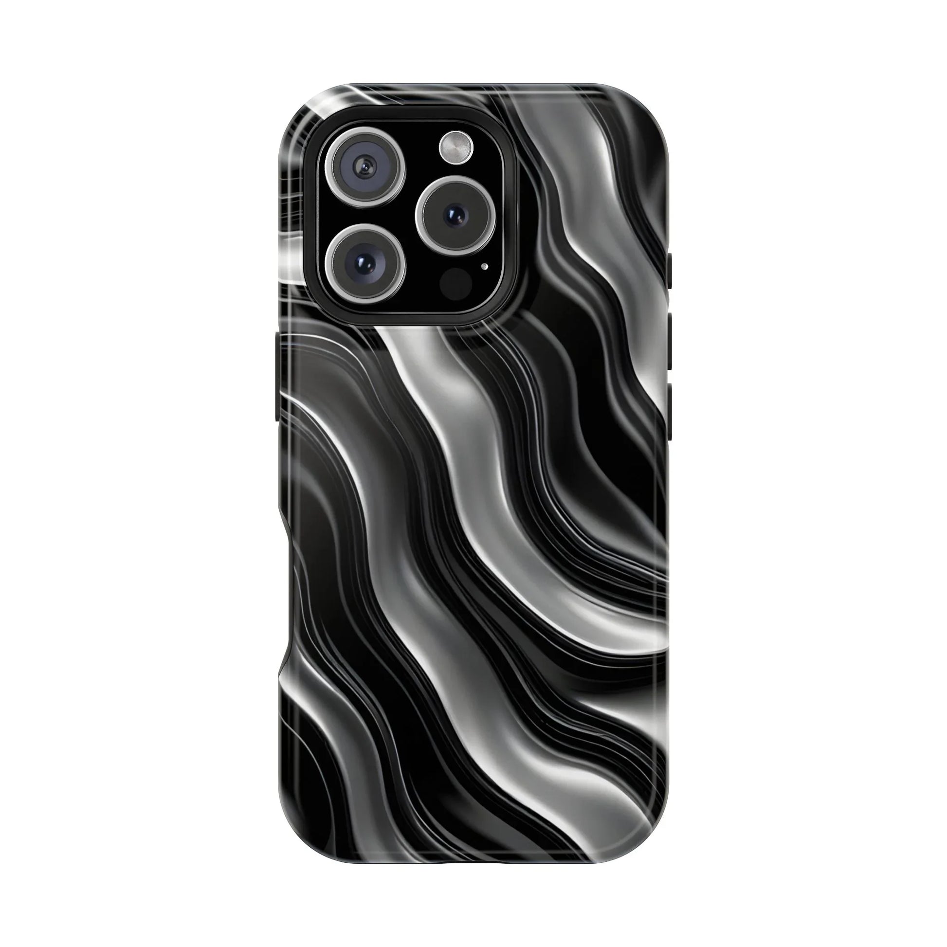 Wavy Illusion Marble Phone Case for iPhone 13-17 - KARARMDESIGN