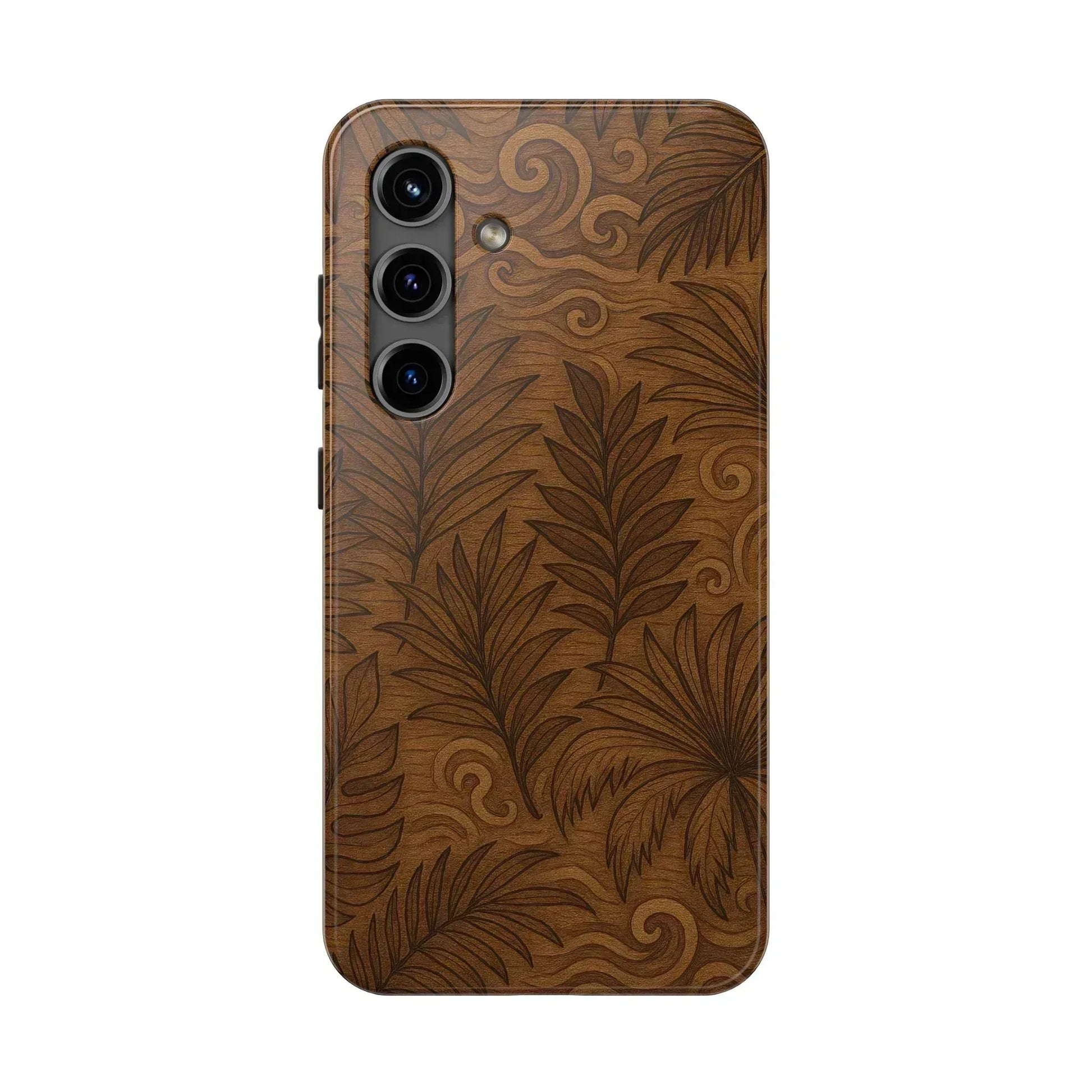 Wood Leaf Armor Phone Case for iPhone and Galaxy - KARARMDESIGN