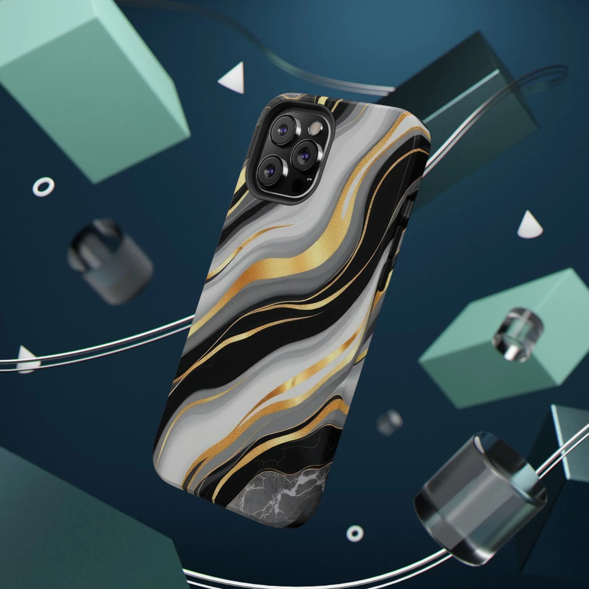 Modern Marble Flow Phone Case for iPhone 11-17 - KARARMDESIGN
