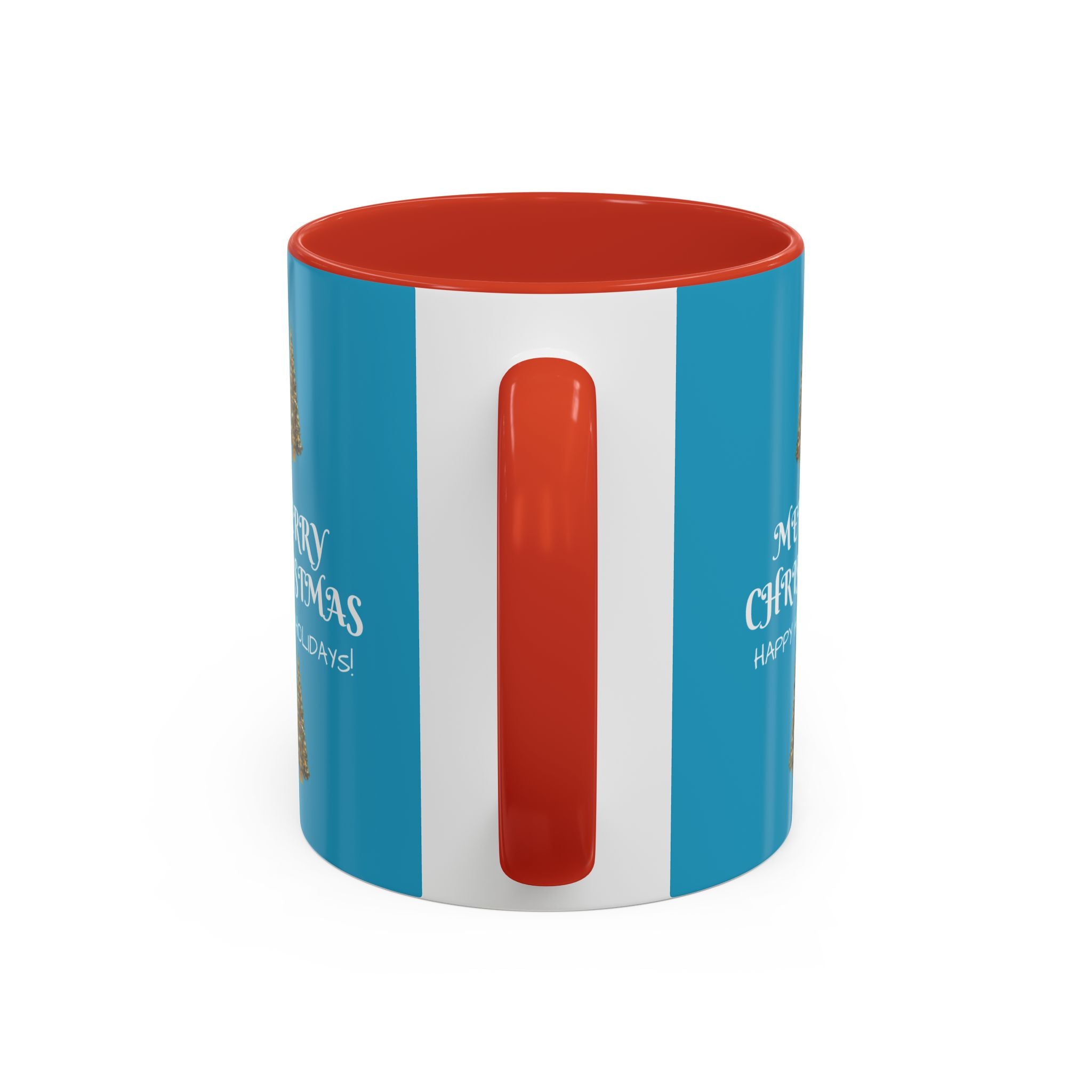 Merry Christmas and Happy Holidays Mug - Accent Coffee Mug (11, 15oz)