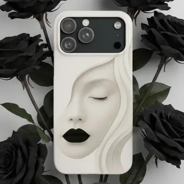 Minimalist Face Phone Case for iPhone 11-17 - KARARMDESIGN