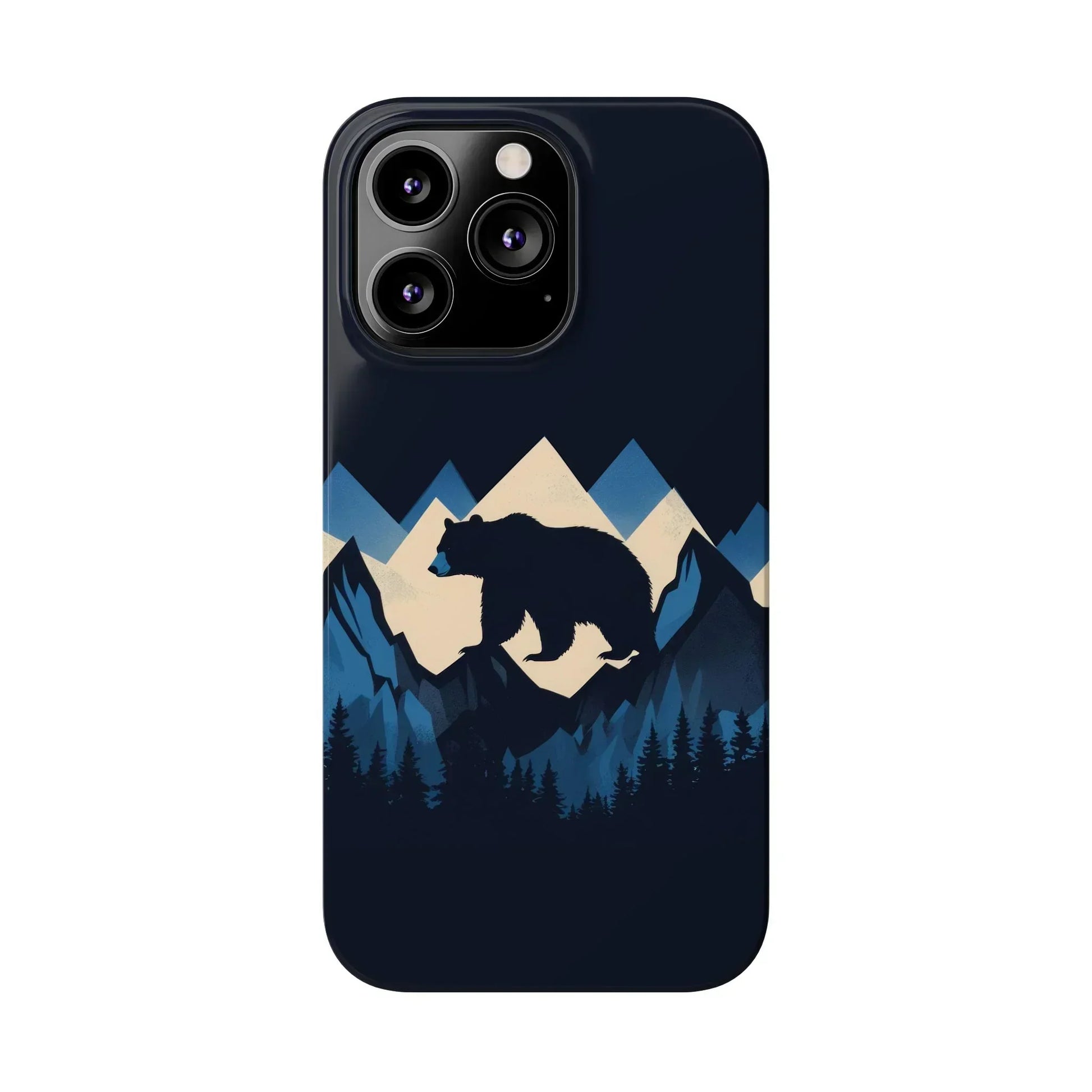Wild Bear in the Peaks – Mountain Adventure Slim Phone Case for iPhone 7-16 Models - KarArmDesign