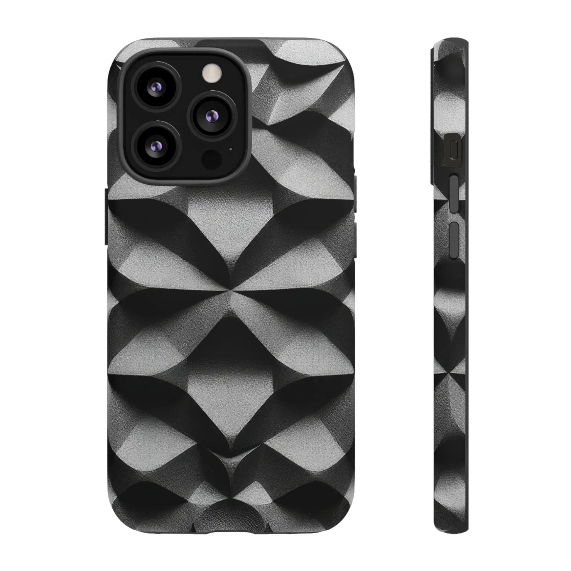 3D Geometric Phone Case for iPhone 8–17 - KARARMDESIGN