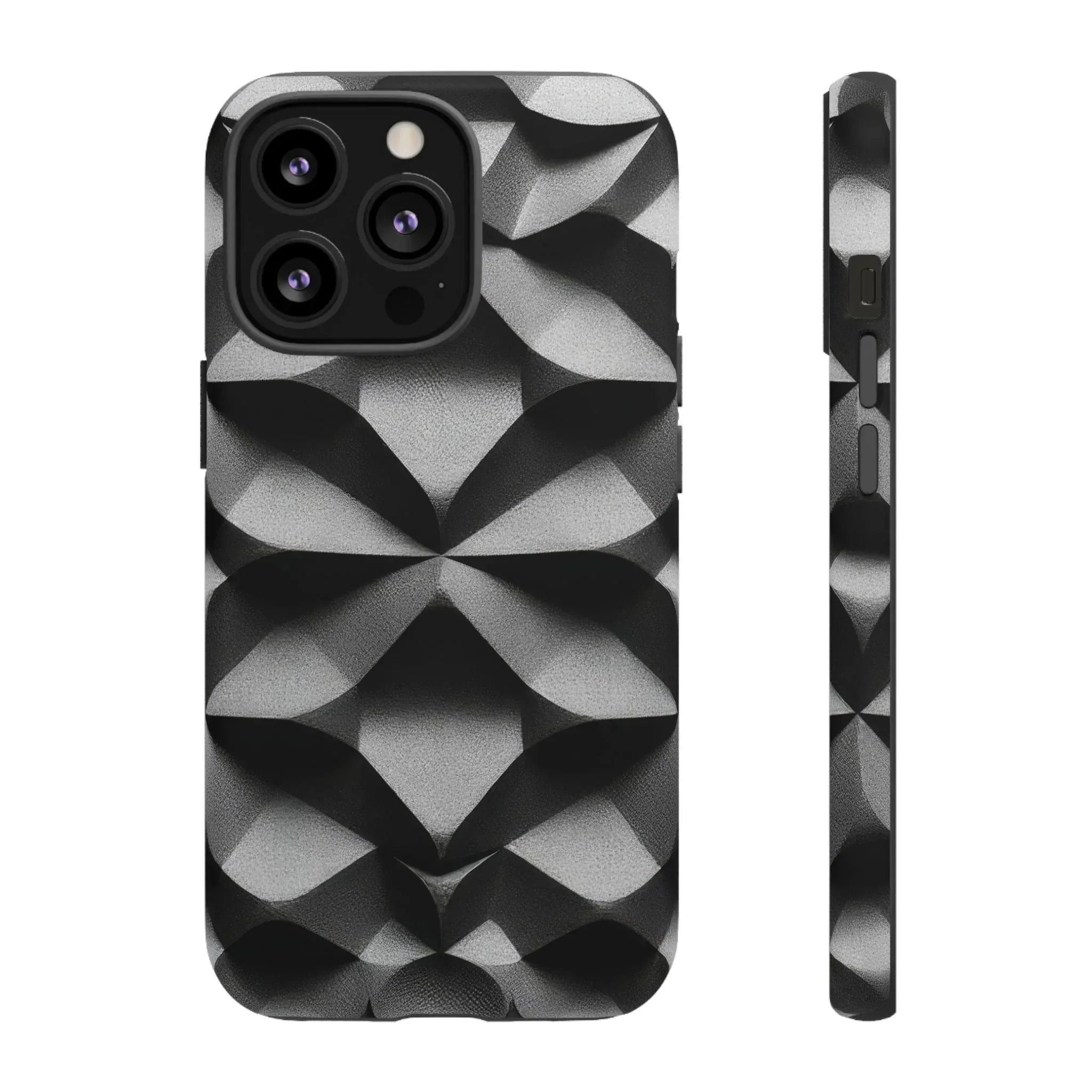 3D Geometric Phone Case for iPhone 8–17 - KARARMDESIGN