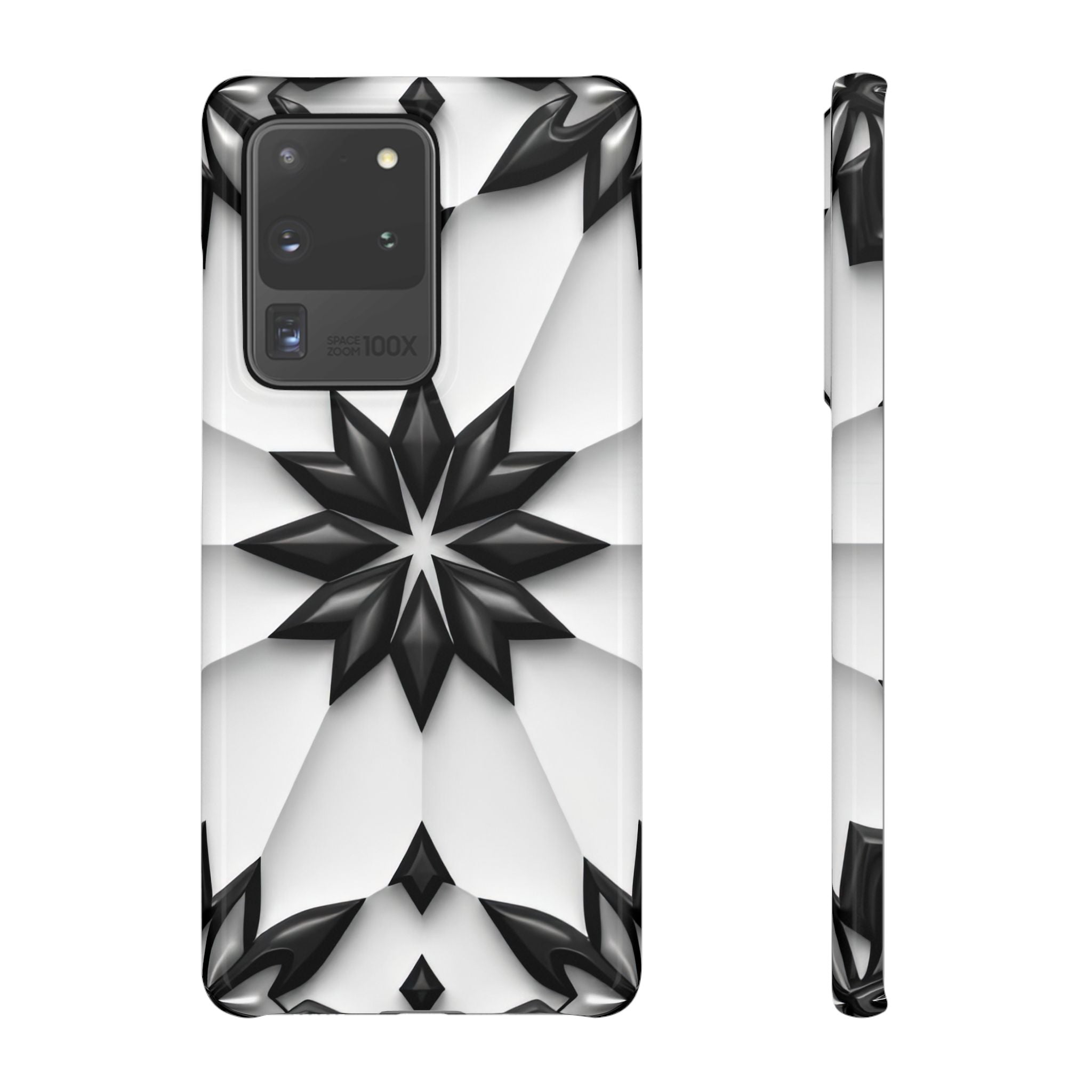 Black & White Geometric Snap Case for iPhone & Samsung Galaxy
