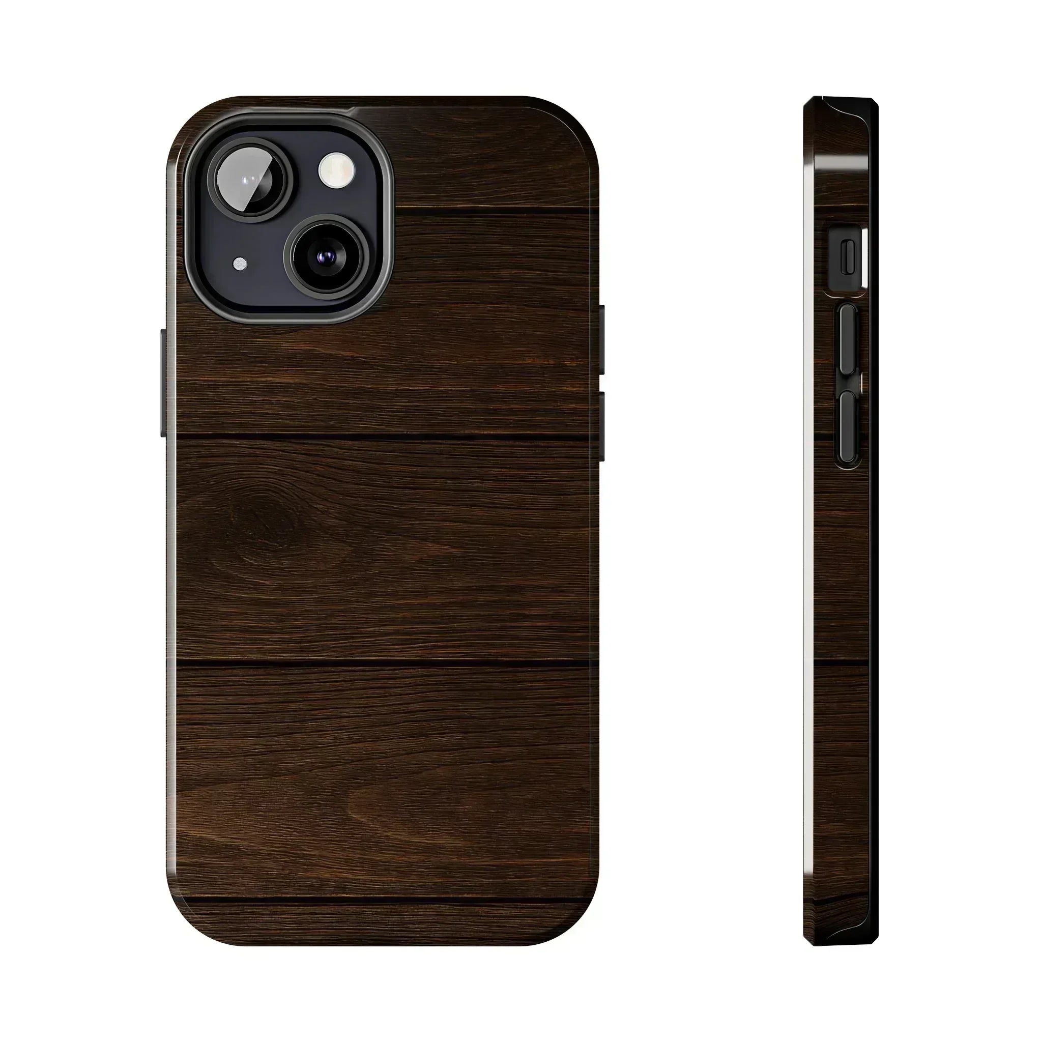 Dark Wood Grain Phone Case for iPhone and Galaxy - KARARMDESIGN