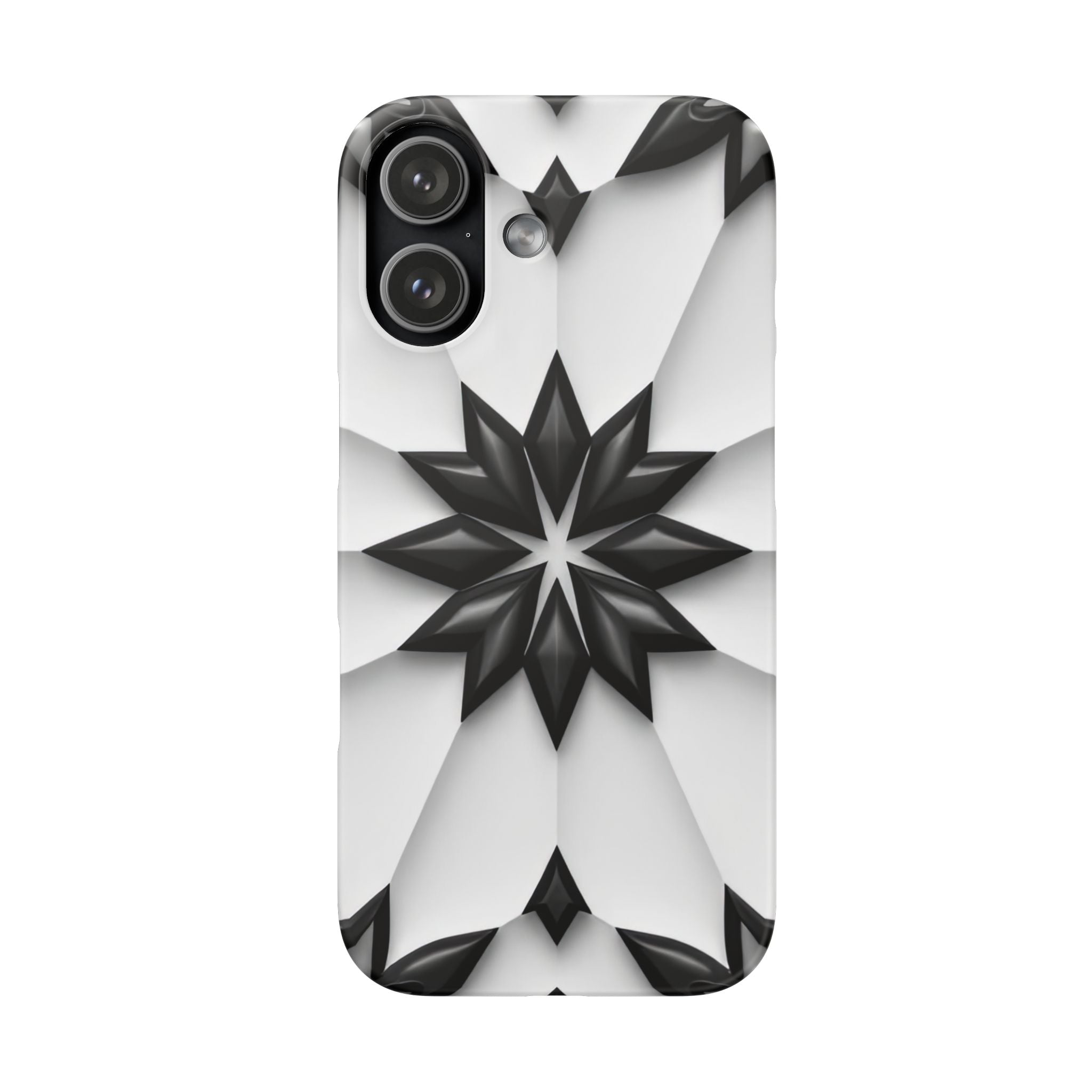 Black & White Geometric Snap Case for iPhone & Samsung Galaxy