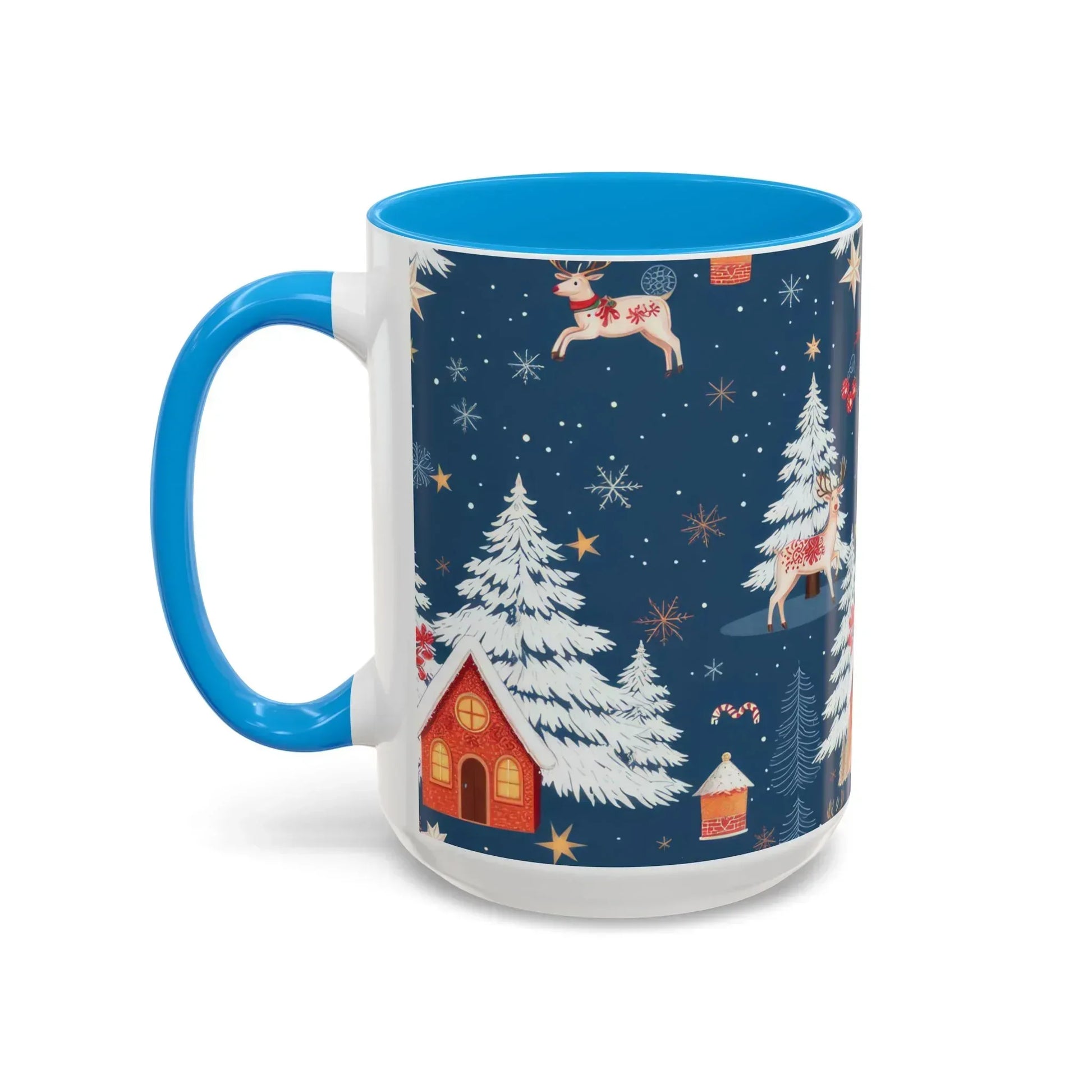 Dark Blue Christmas Mug - Colorful Mugs (11oz, 15oz) - KARARMDESIGN