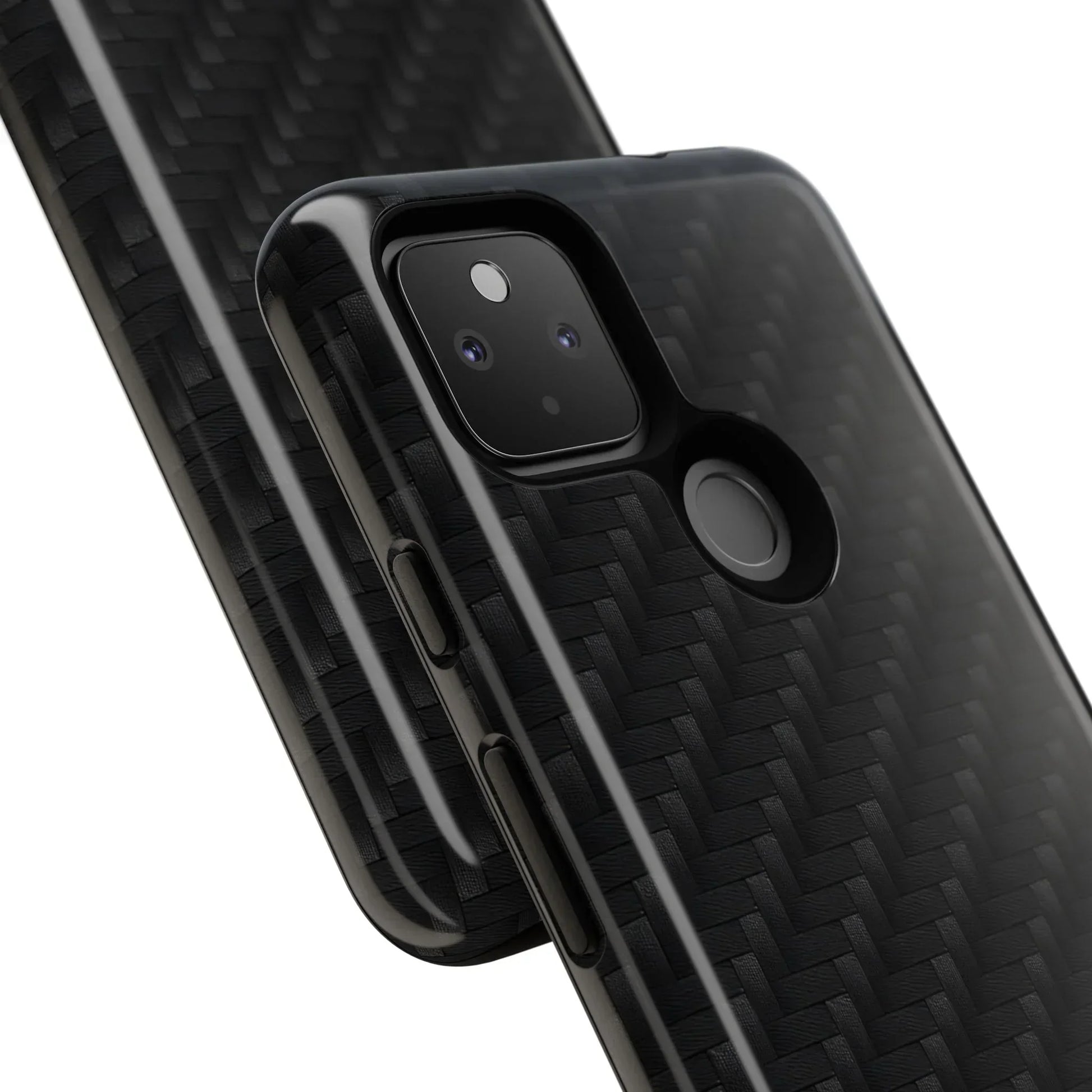 Black Carbon Phone Case Tough Case for iPhone 8-16 and Google Pixel up to 9 Models - KarArmDesign