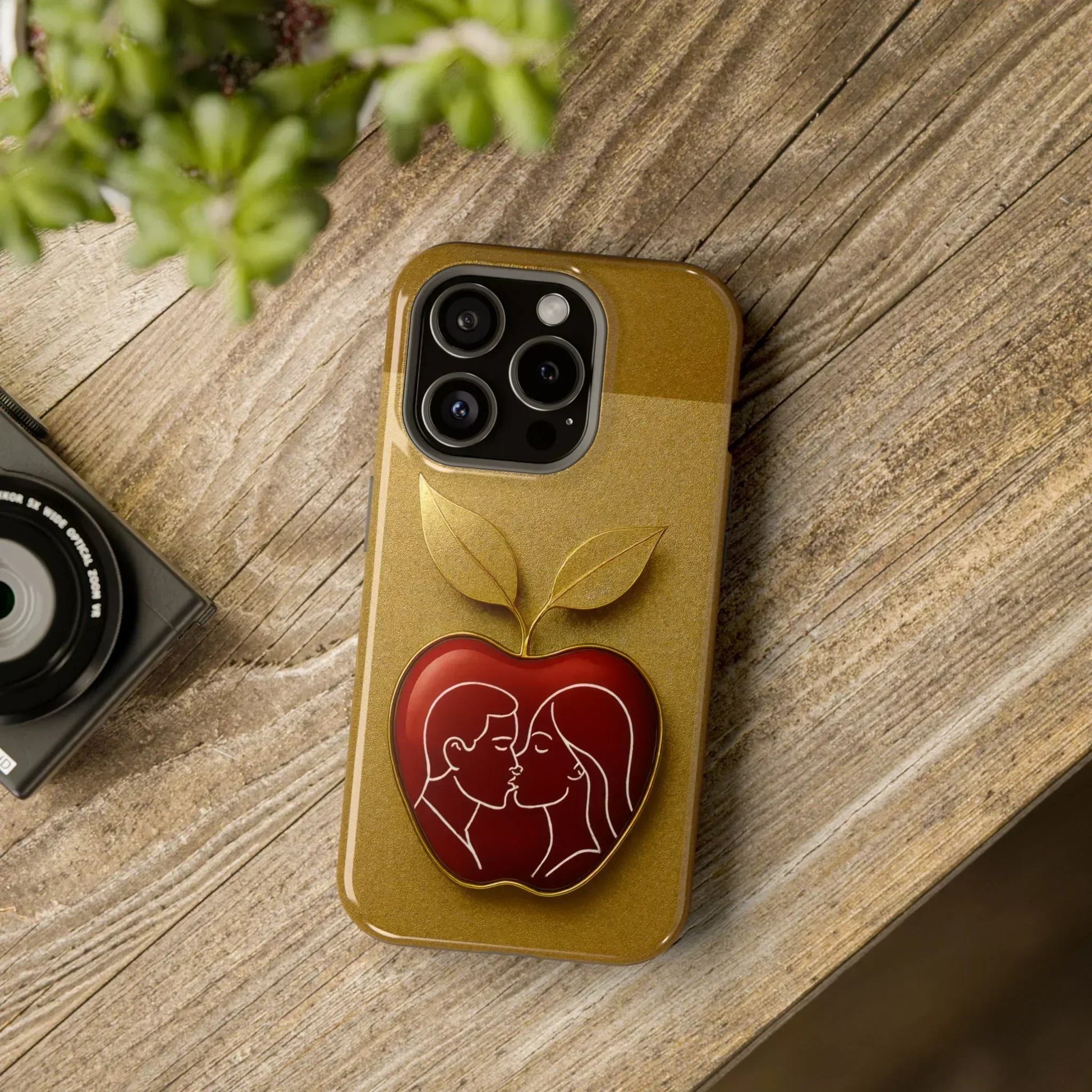 Romantic Apple Phone Case for iPhone 12-16 Models - KarArmDesign
