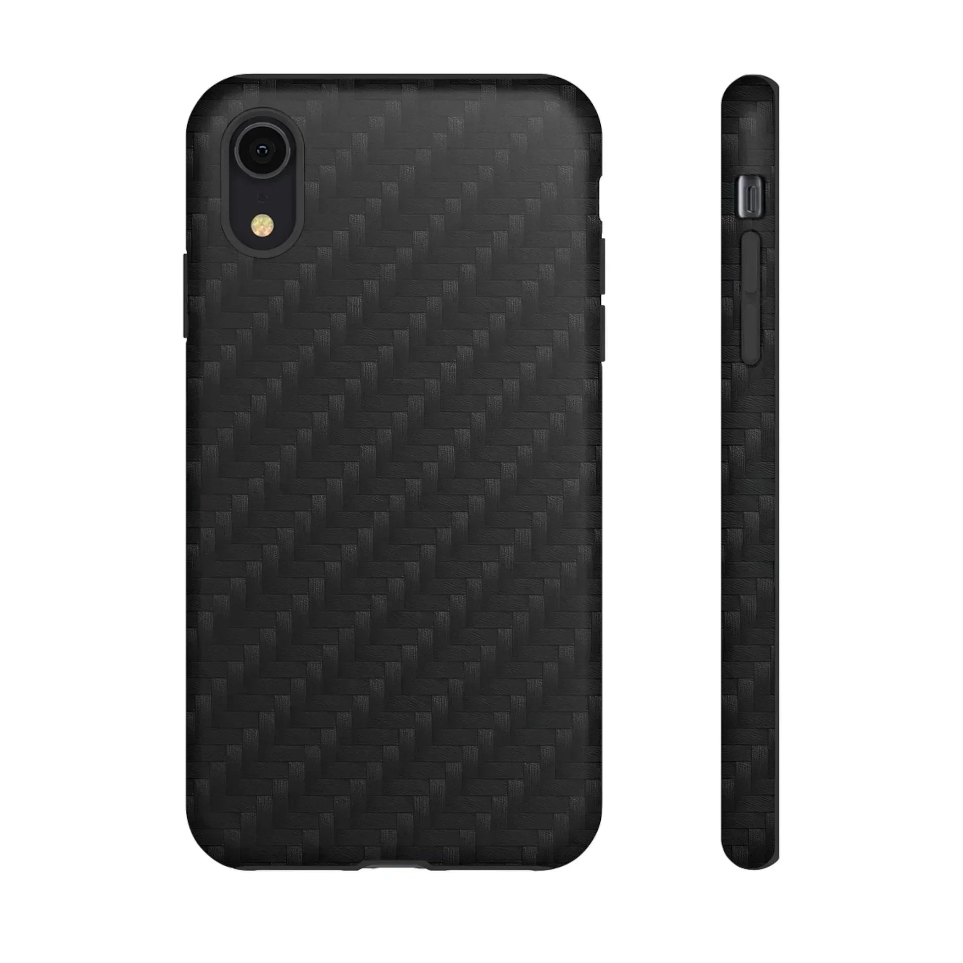 Black Carbon Phone Case for iPhone 8-16 and Google Pixel up to 9 - KARARMDESIGN