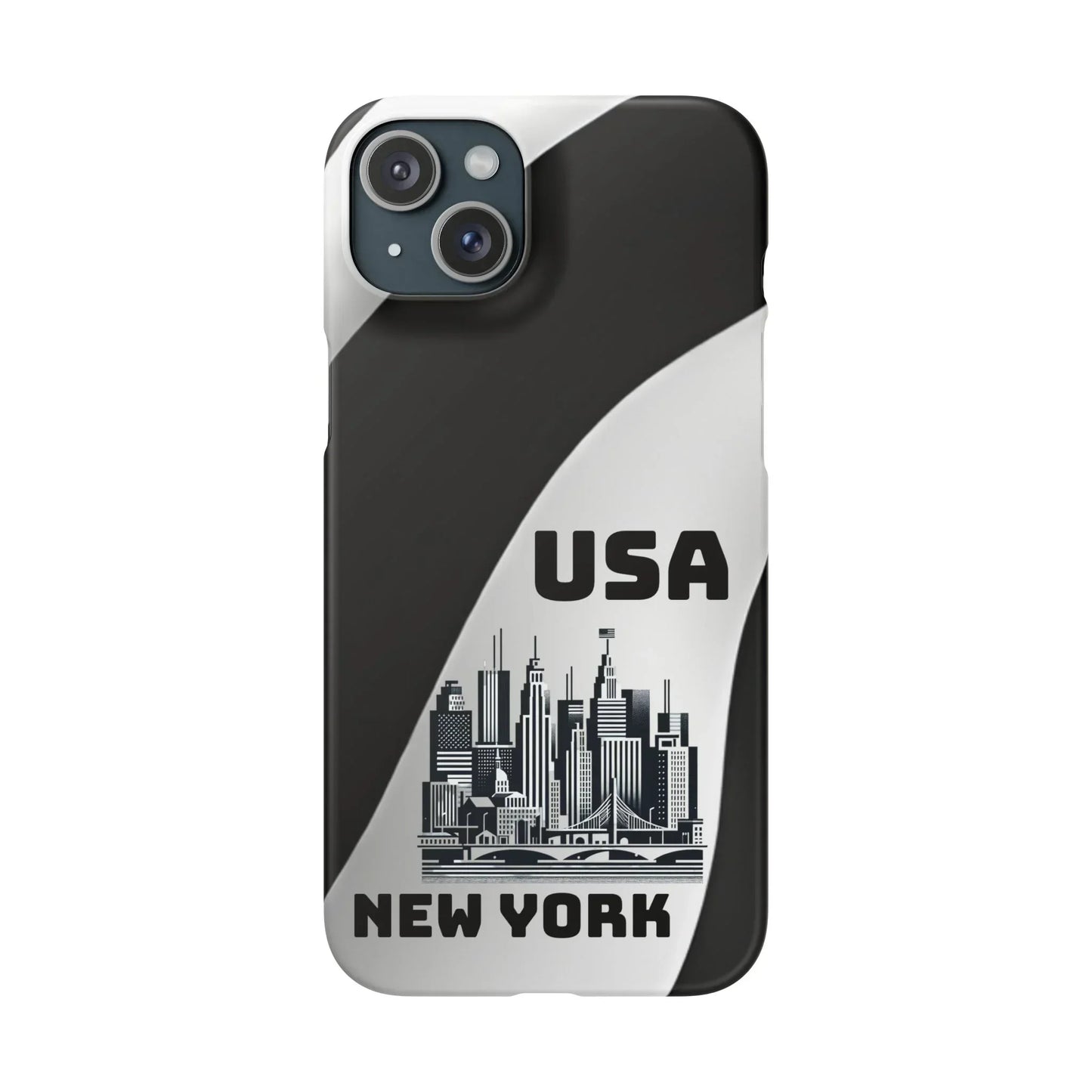 Monochrome New York City Skyline Phone Case for iPhone, Galaxy & Pixel - KarArmDesign