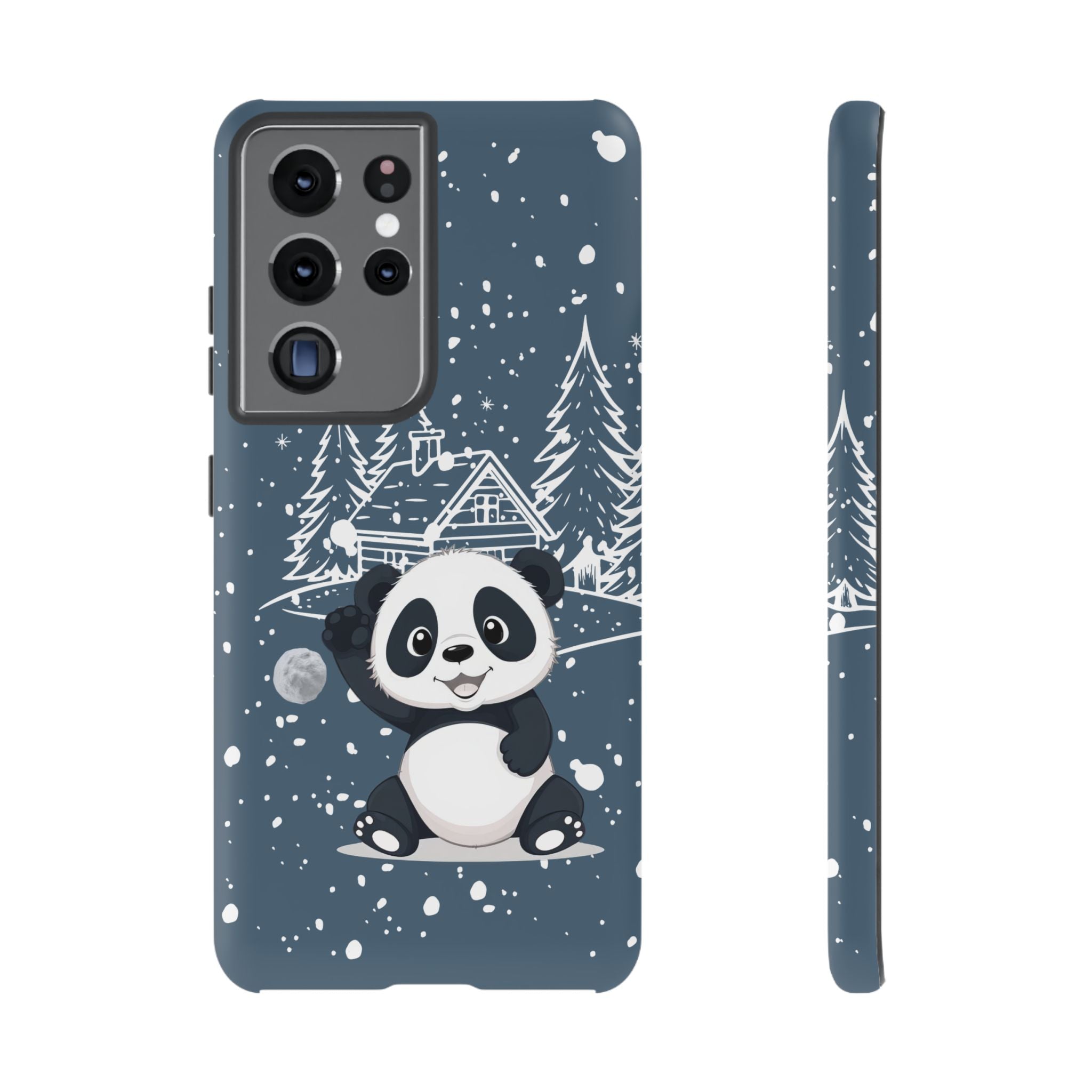 Cute Panda Phone Case for Samsung Galaxy S20–S26 & Google Pixel 6–9