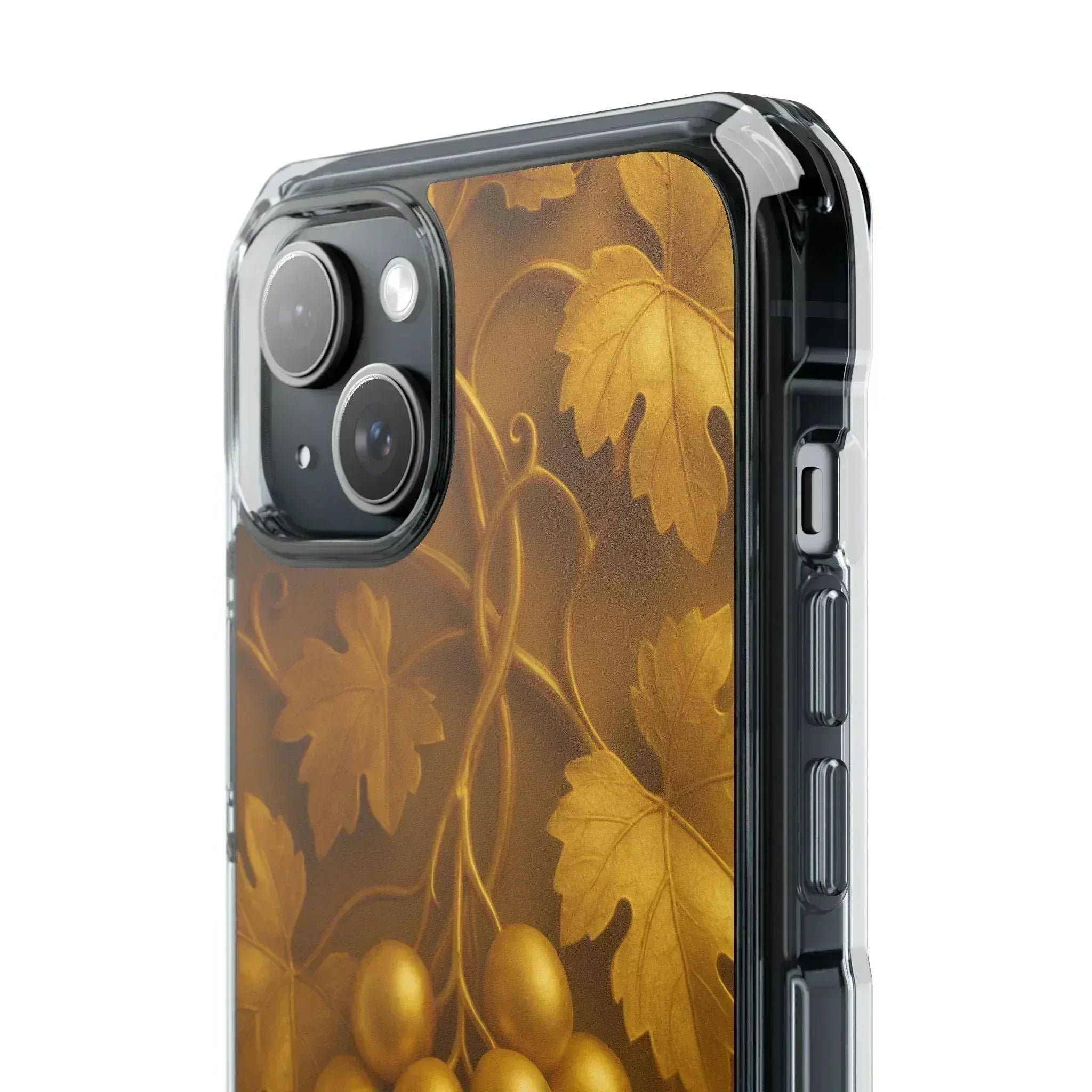 Golden Grapes Phone Case for iPhone 14–16 - KARARMDESIGN